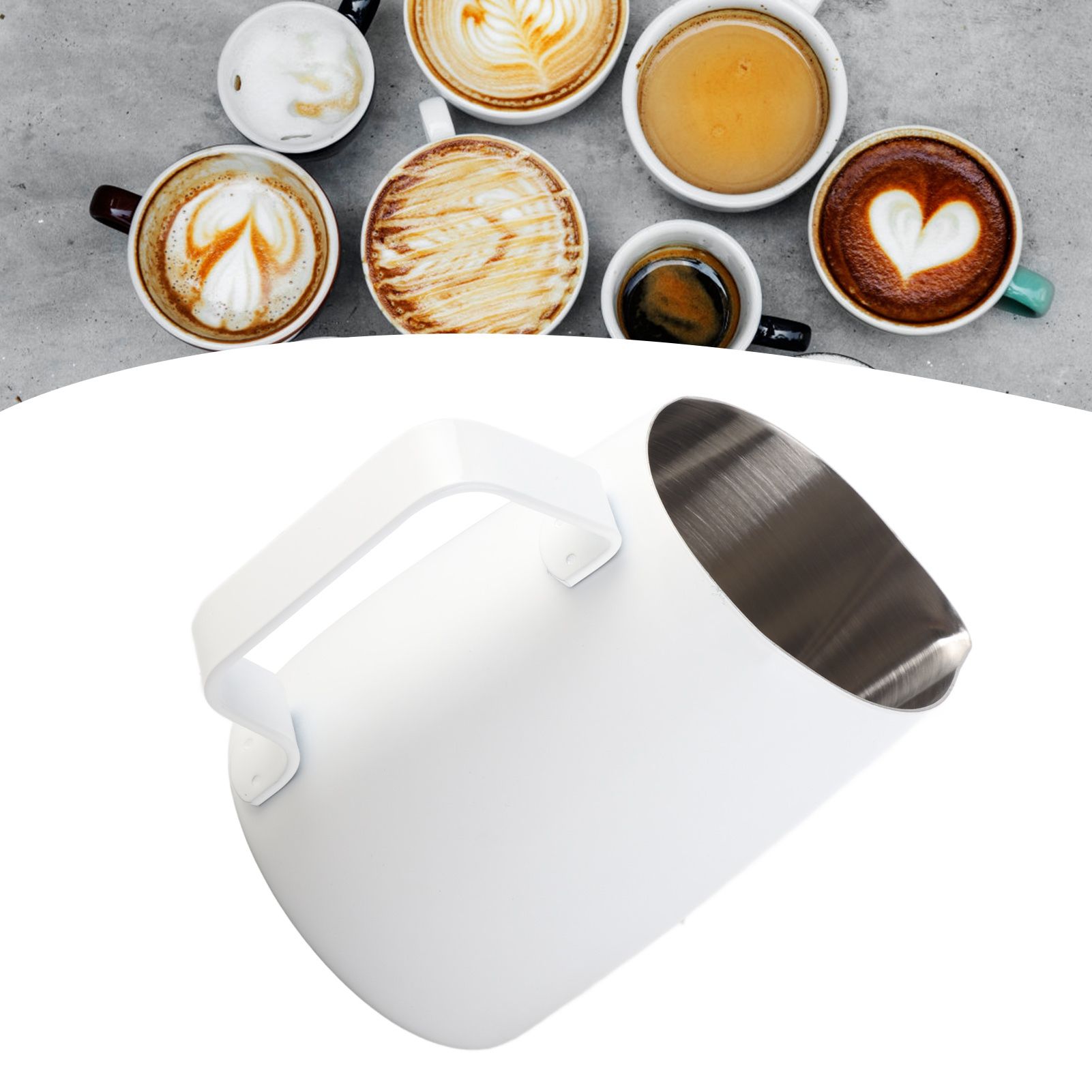 420ml Coffee Mug Cup Stainless Steel Milk Coffee Frothing Pitcher Jug for view 9