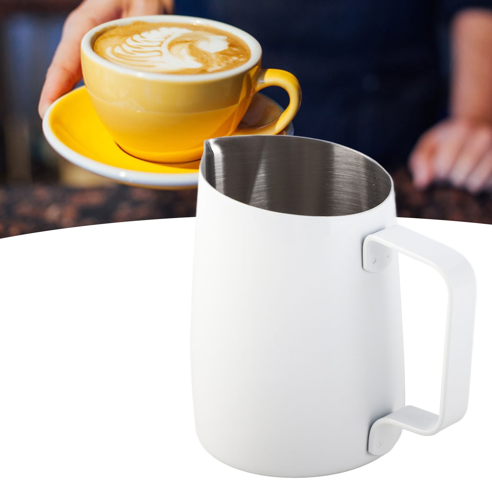 420ml Coffee Mug Cup Stainless Steel Milk Coffee Frothing Pitcher Jug for view 10