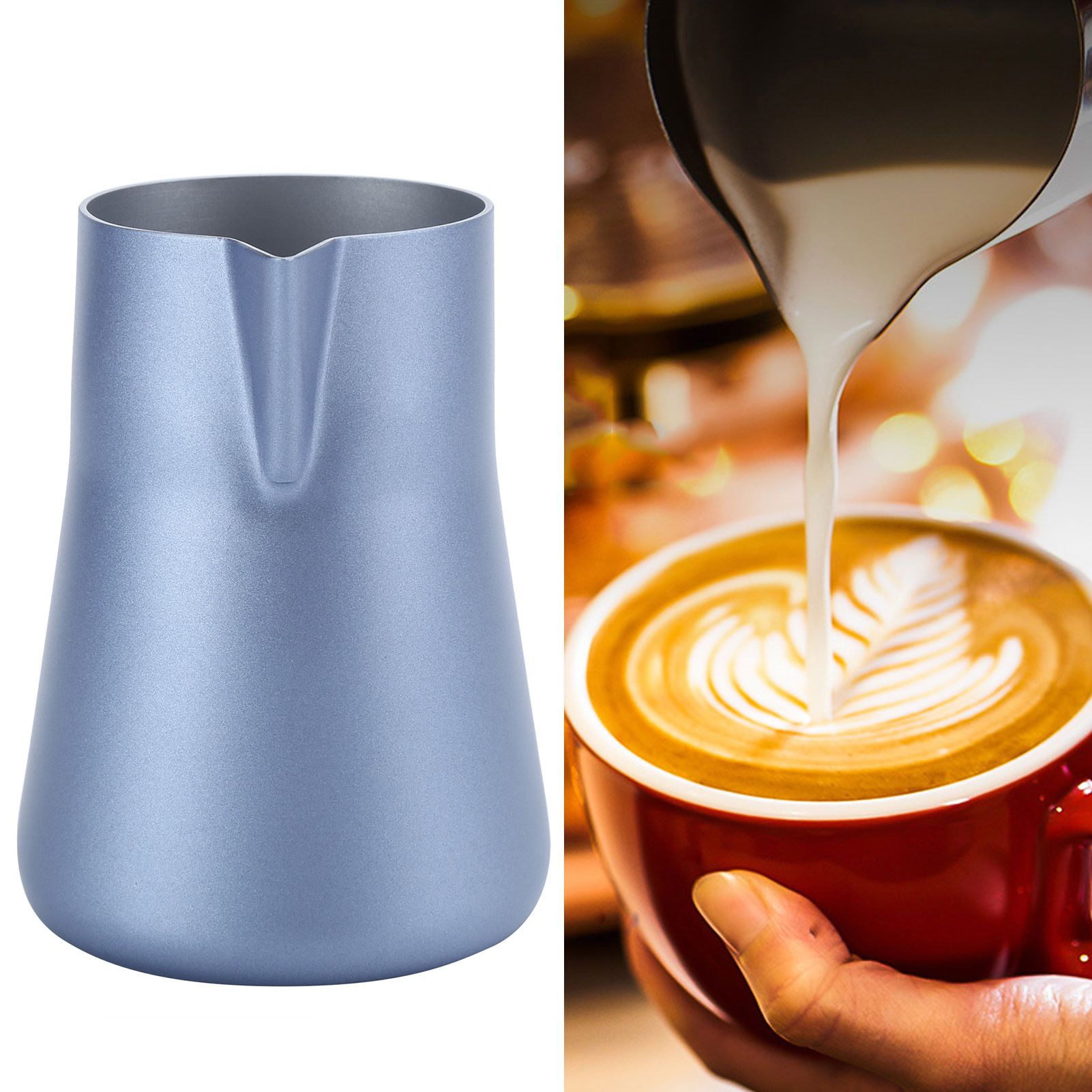 Stainless Steel Milk Frothing Pitcher Milk Coffee Latte Art Jug Cup for Home view 10
