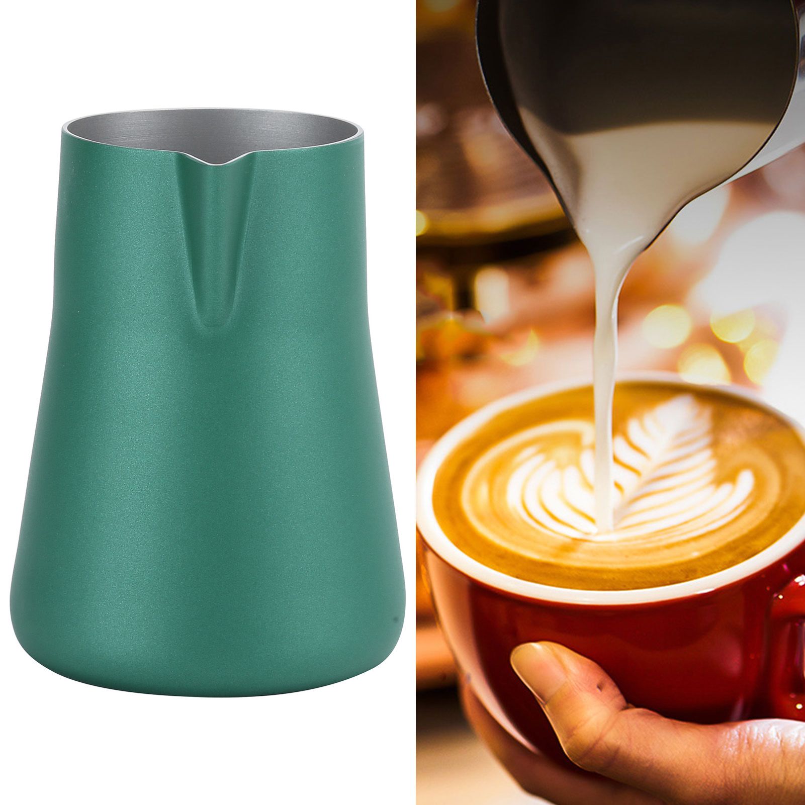 Stainless Steel Milk Frothing Pitcher Milk Coffee Latte Art Jug Cup for Home view 10