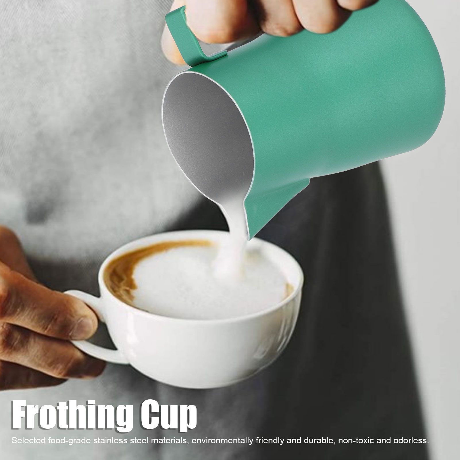 Stainless Steel Coffee Milk Cup Frothing Pitcher Jug Latte Art for Home Coffee view 12