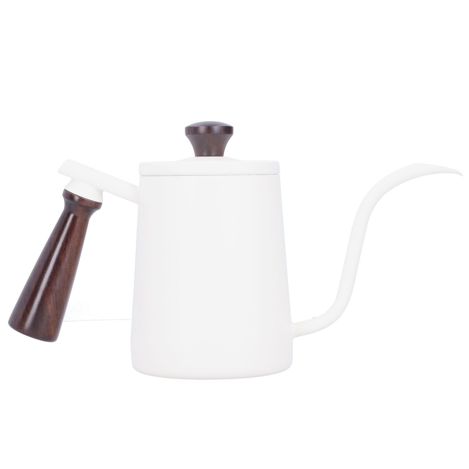 Portable Stainless Steel Coffee Pot with Wooden Handle Long Gooseneck Spout view 2