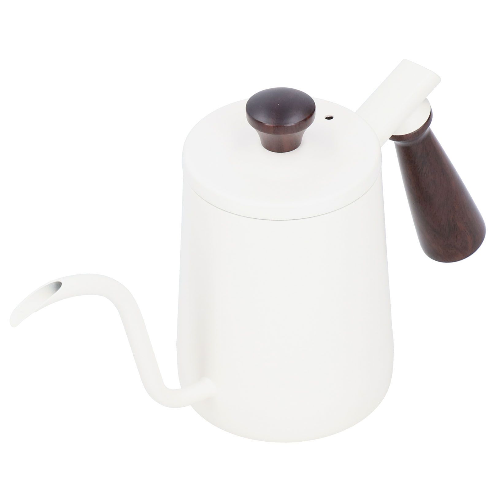 Portable Stainless Steel Coffee Pot with Wooden Handle Long Gooseneck Spout view 4