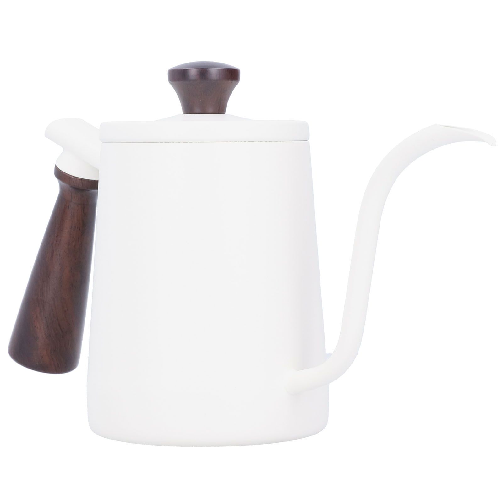 Portable Stainless Steel Coffee Pot with Wooden Handle Long Gooseneck Spout view 6