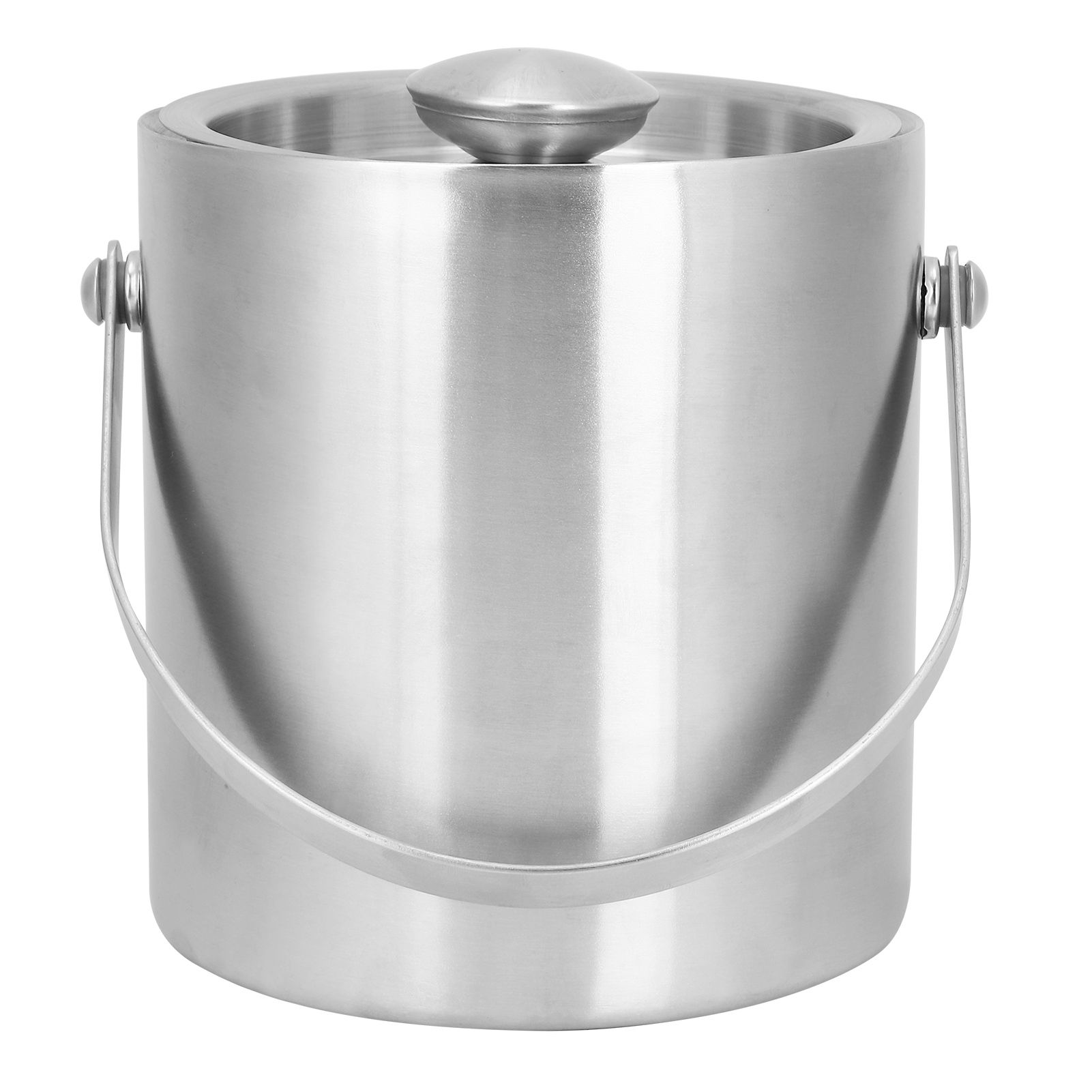 Ice Bucket with Lid Stainless Steel Double Layer Wine Champagne Barrel Bar view 7