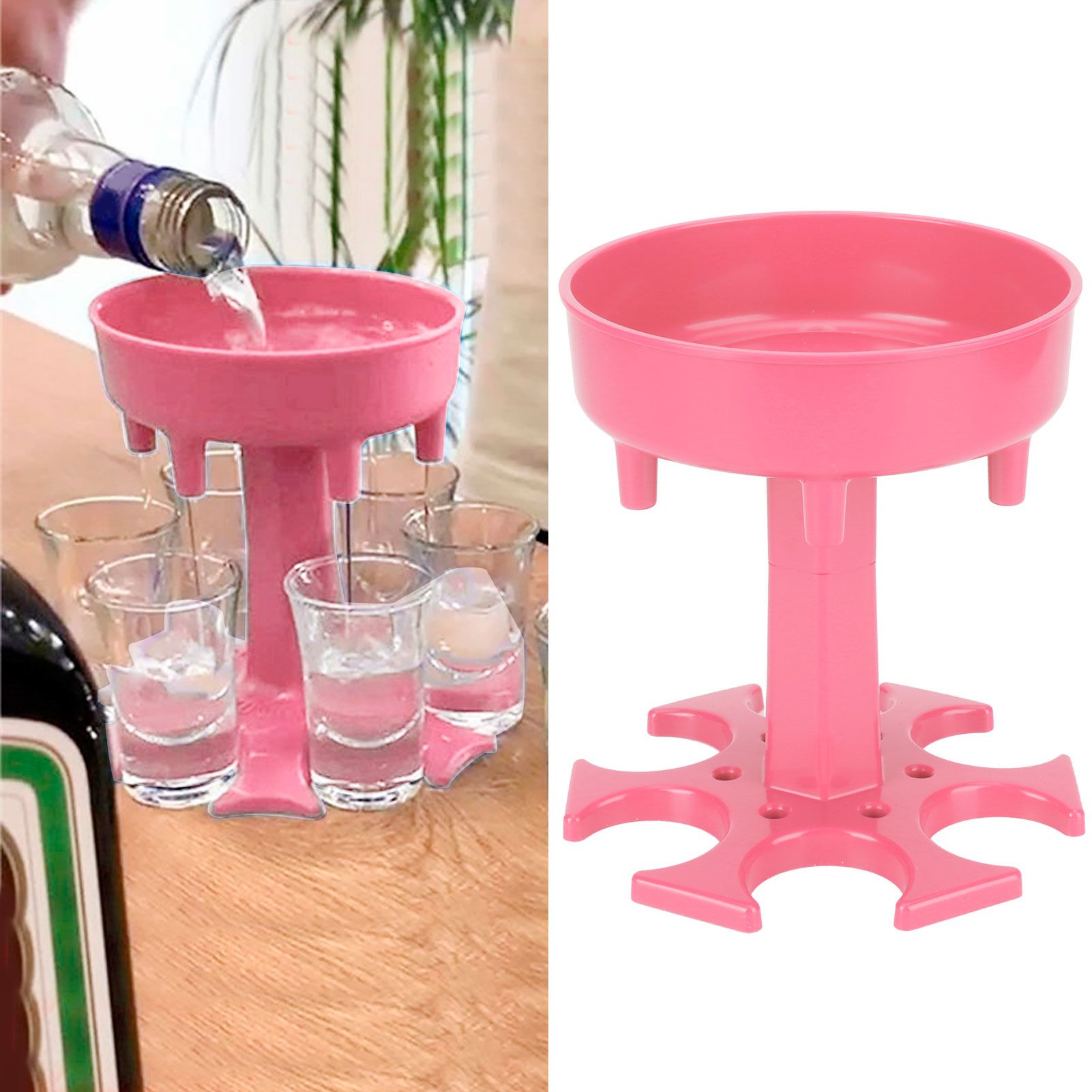 6 Shot Glass Dispenser Holder Wine Beer Beverage Dispenser Party Supplies Bar view 10