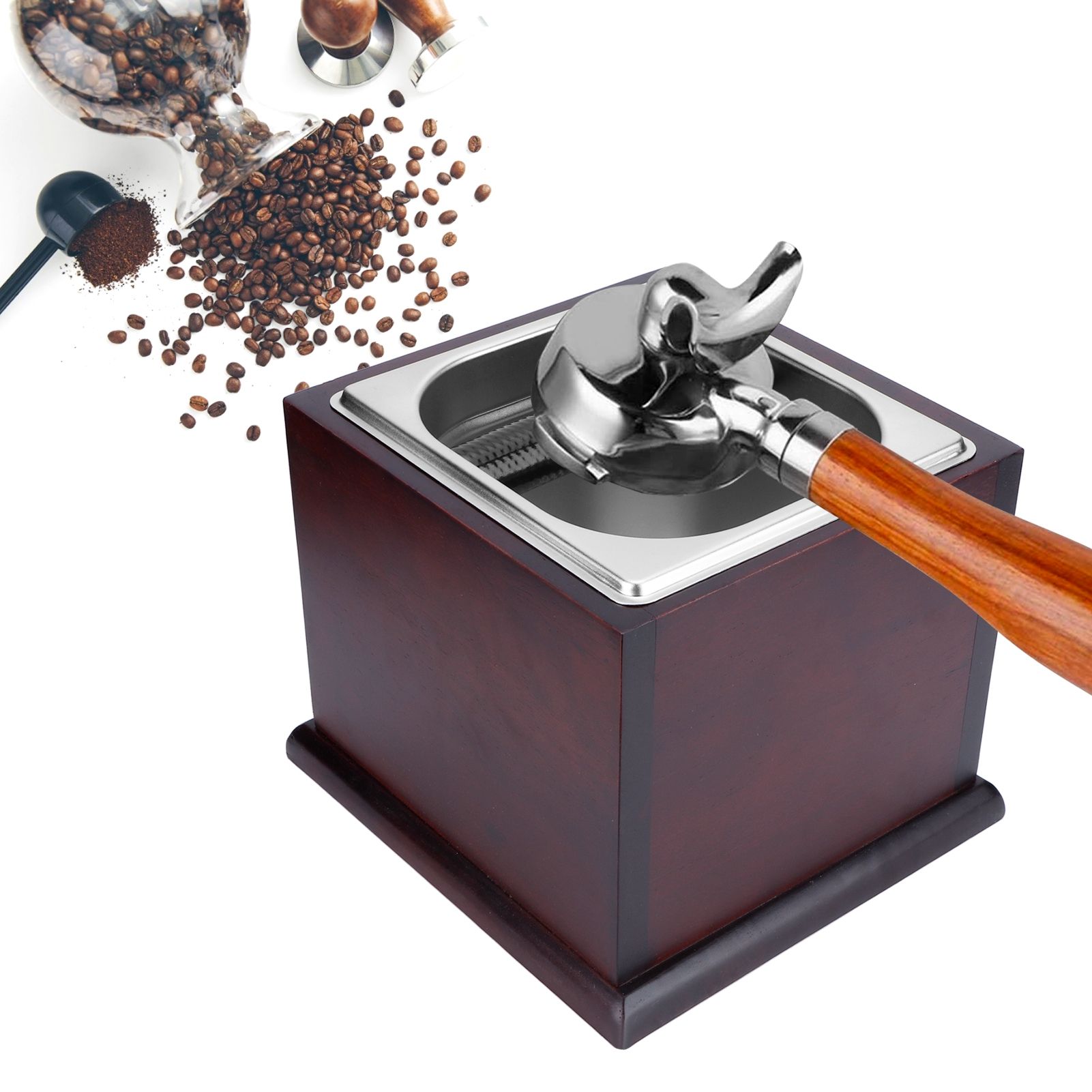 Knock Box Stainless Steel Coffee Grounds Container Waste Bin Coffee Shop view 9