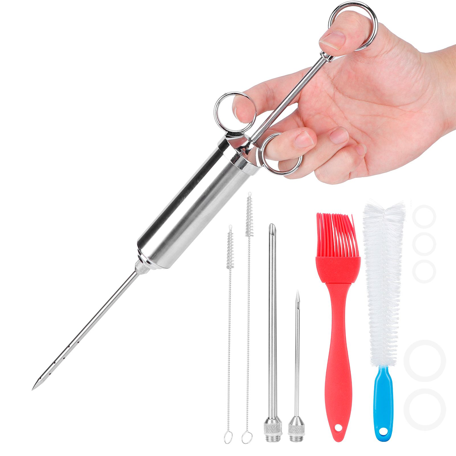 BBQ Meat Injector Kit Condiment Seasoning Syringe Barbecue Tools Kitchen Accessory view 6