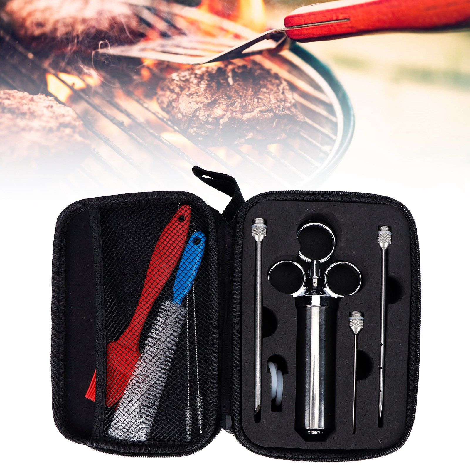 BBQ Meat Injector Kit Condiment Seasoning Syringe Barbecue Tools Kitchen Accessory view 10