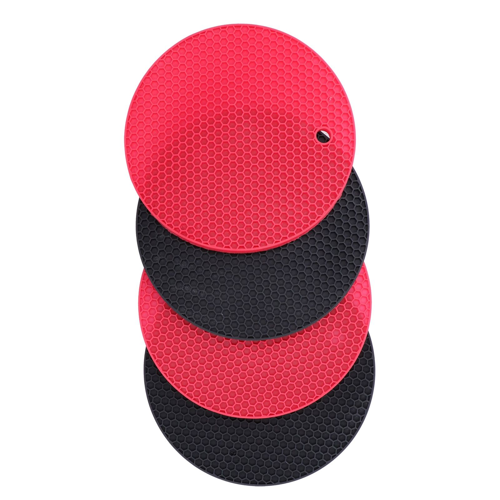 4PCS Silicone Placemat Heat Resistant Mat Drink Cup Coasters Pot Holder
