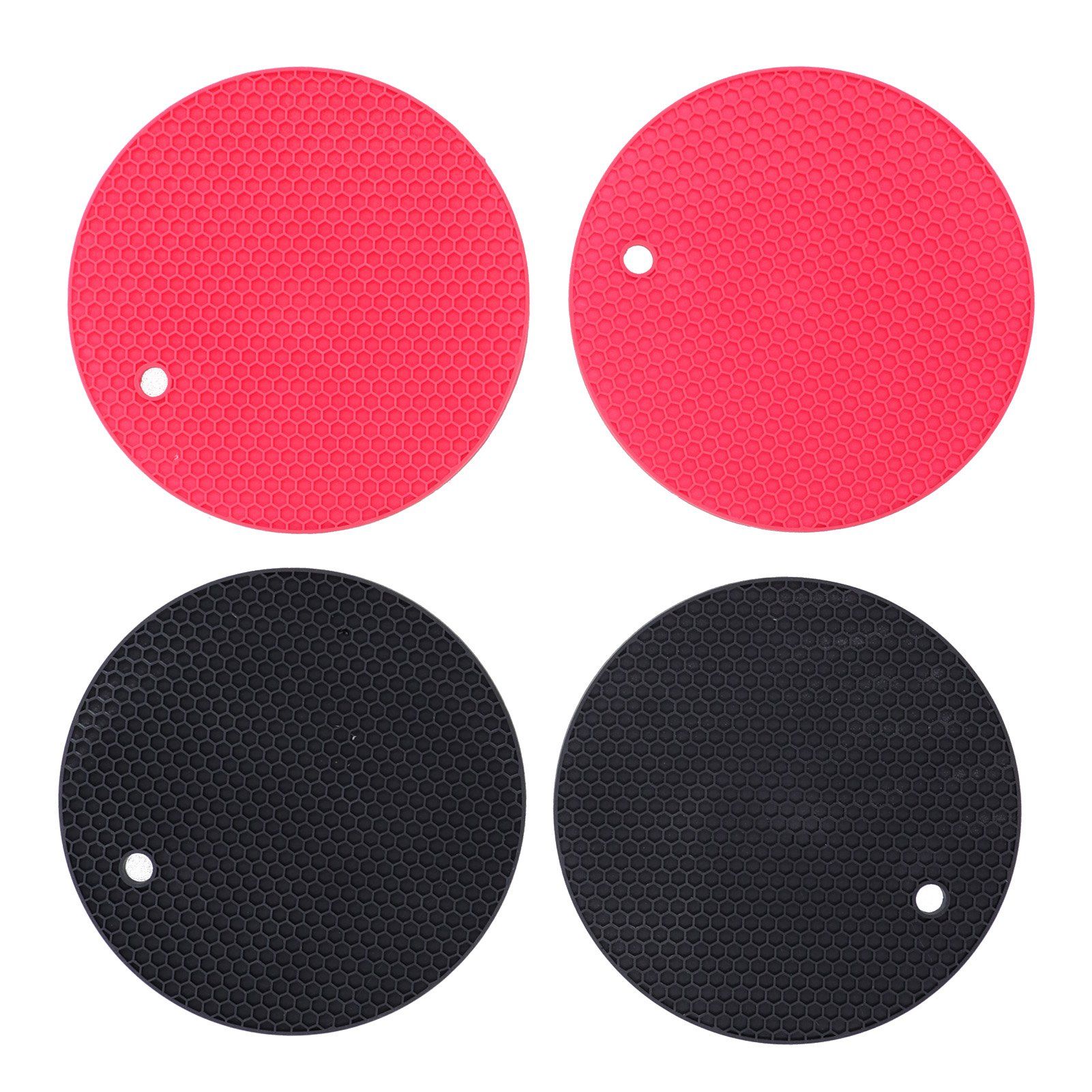 4PCS Silicone Placemat Heat Resistant Mat Drink Cup Coasters Pot Holder view 2