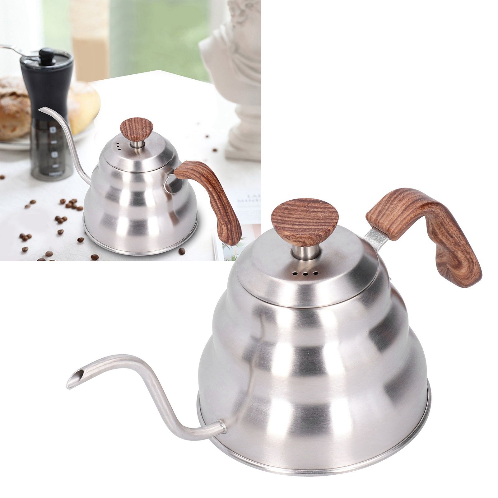 Stainless Steel Pour Over Coffee Tea Kettle Gooseneck Spout Pots Kitchen view 9