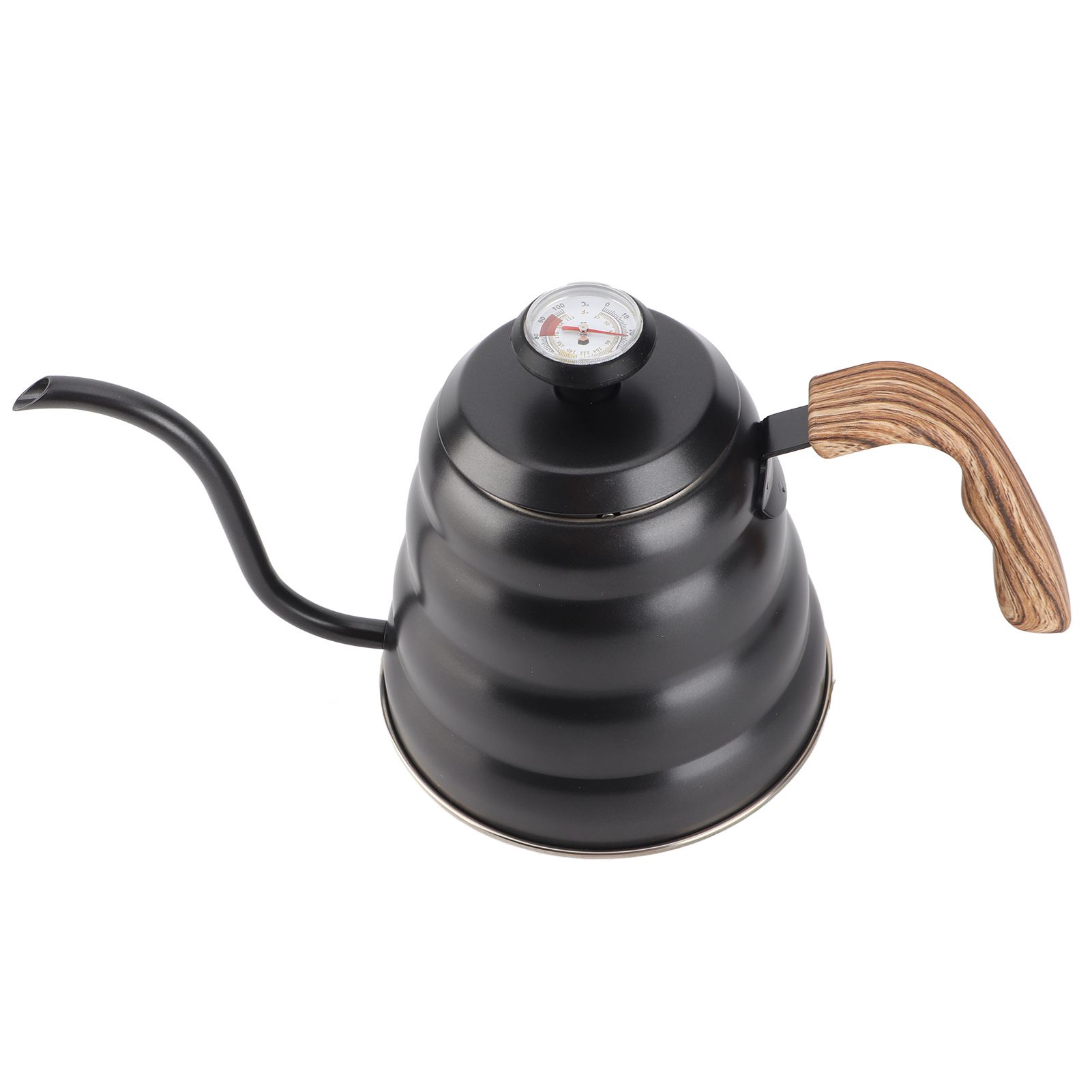 1.2L Stainless Steel Tea Coffee Kettle with Thermometer Gooseneck Spout Pour view 2