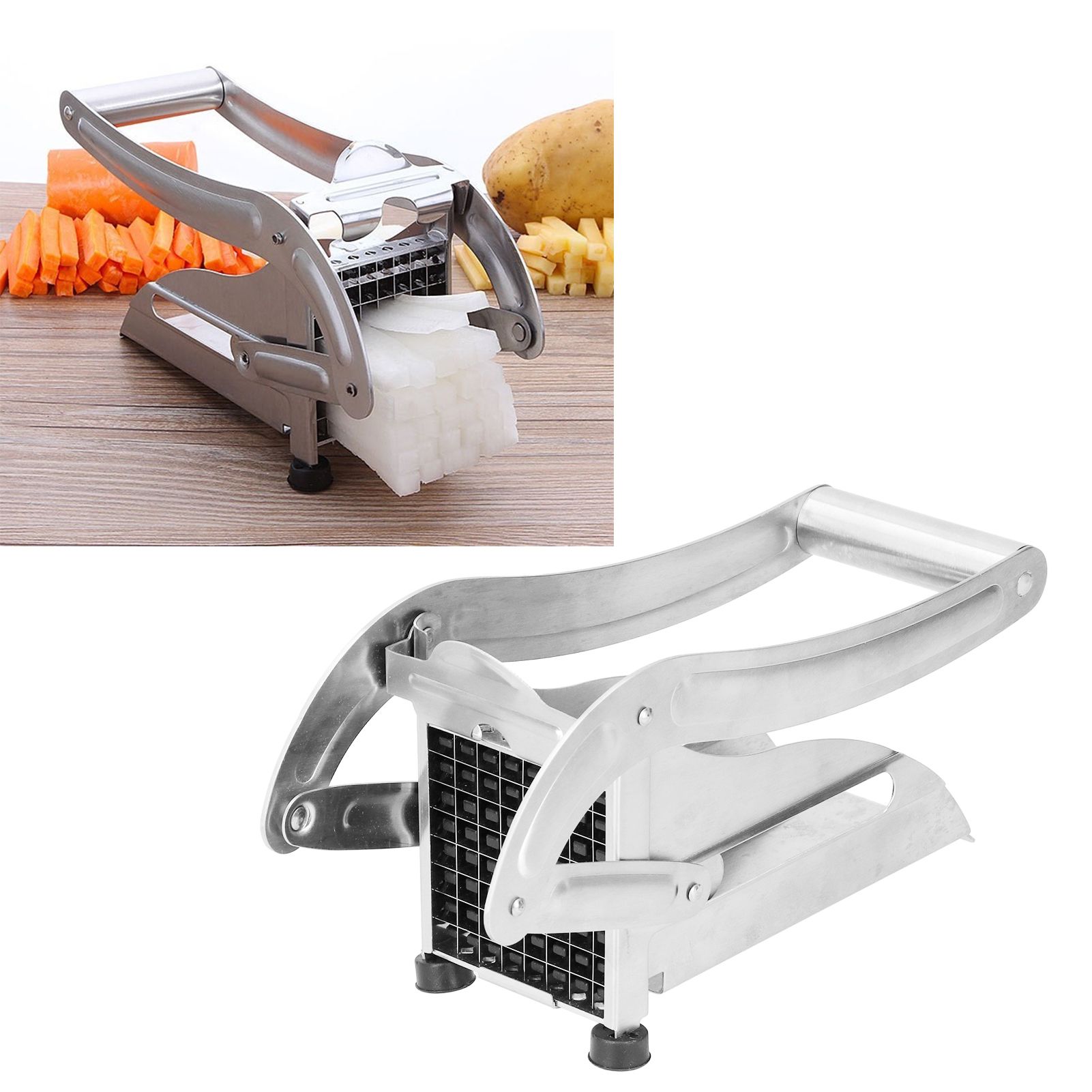 French Fry Cutter Stainless Steel Potato Strip Chopper Cutting Machine for view 10
