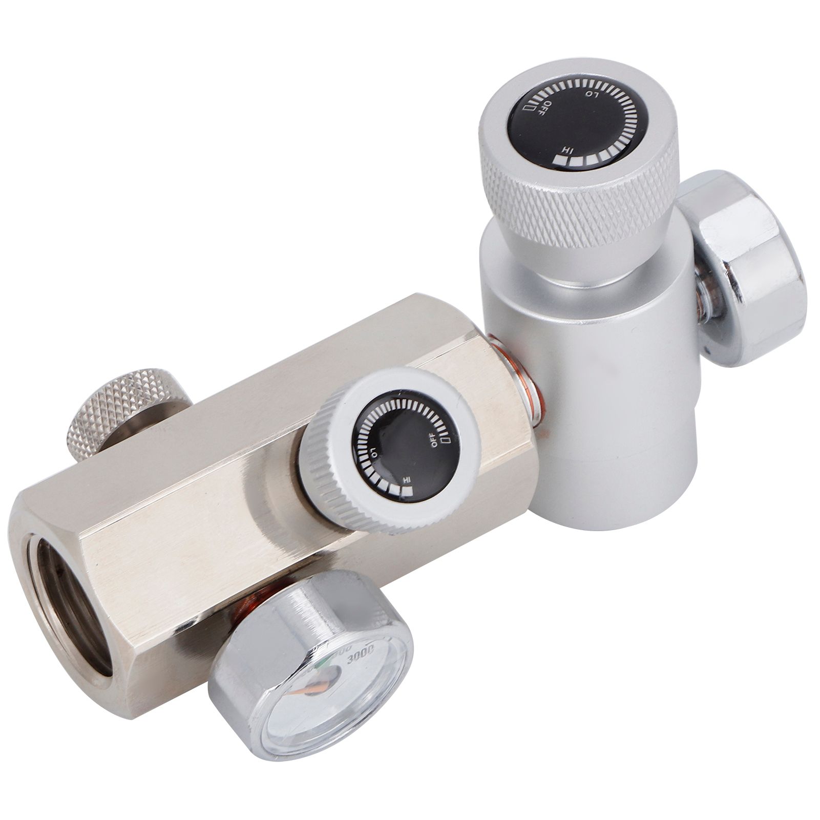 W21.8-G1/2 CO2 Tank Refill Adapter Connector with Release Valve Pressure Gauge view 3