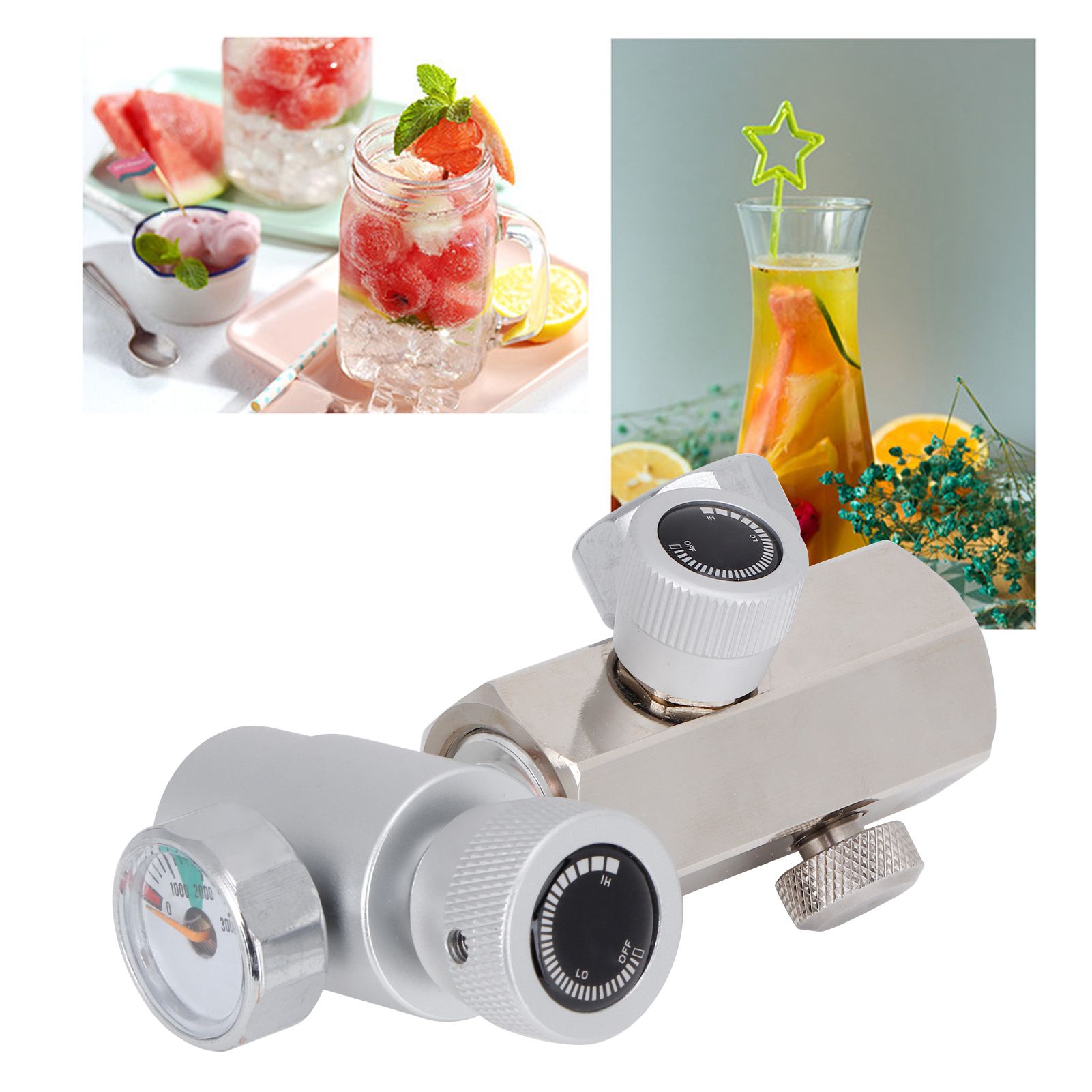 W21.8-G1/2 CO2 Tank Refill Adapter Connector with Release Valve Pressure Gauge view 10