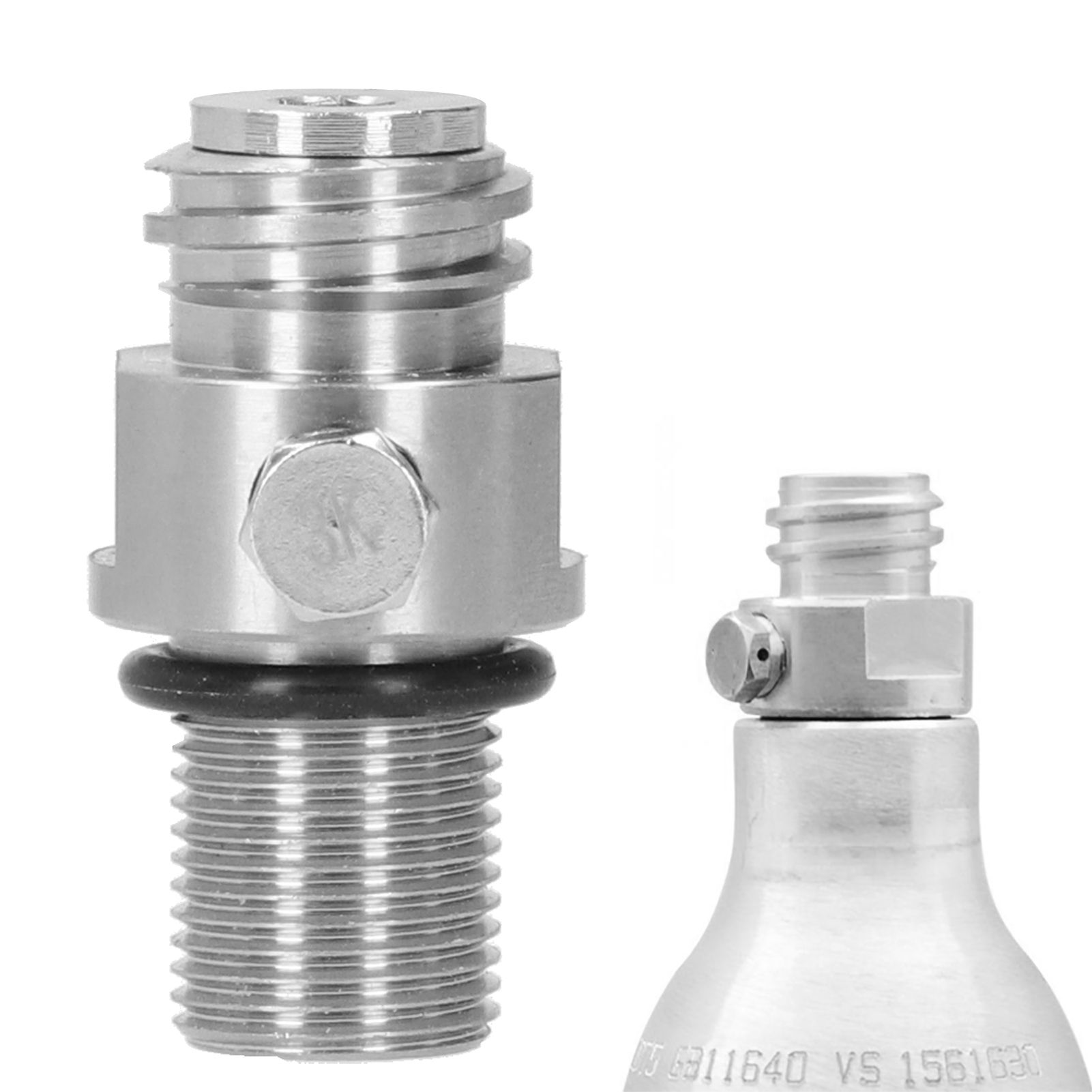 Soda Cylinder Valve Electroplating Brass CO2 Valve Adapter for M18x1.5 Tanks view 10