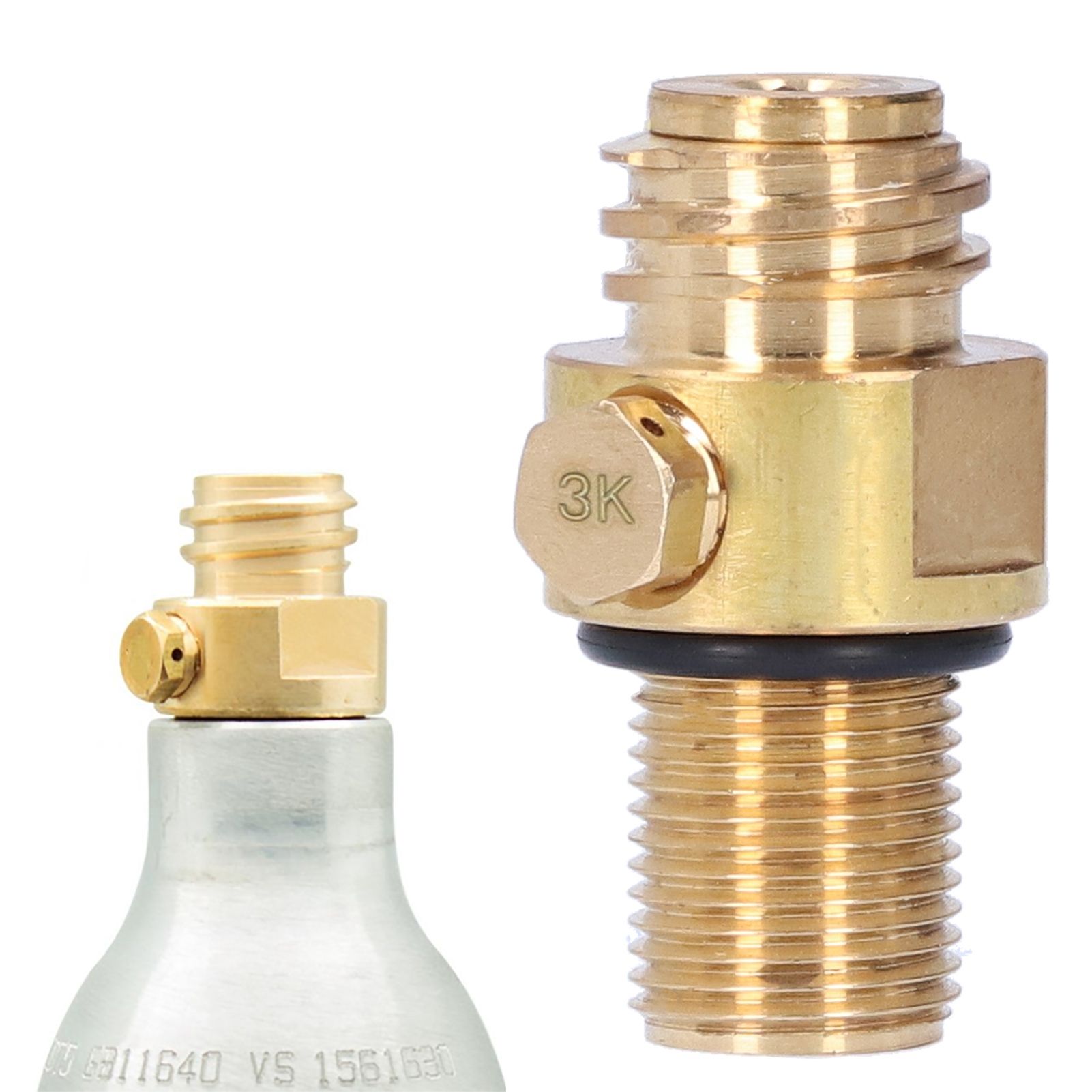 M18x1.5 Thread CO2 Cylinder Refill Adapter Pin Valve Converter Accessories for view 10