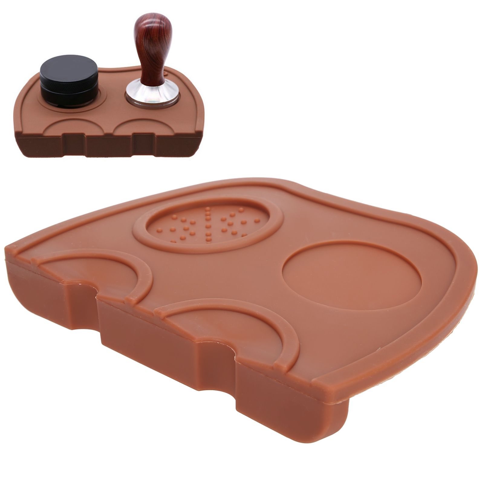 Coffee Anti skid Tamper Mat Tamping Holder Pad Food Grade Silicone Mat for view 9