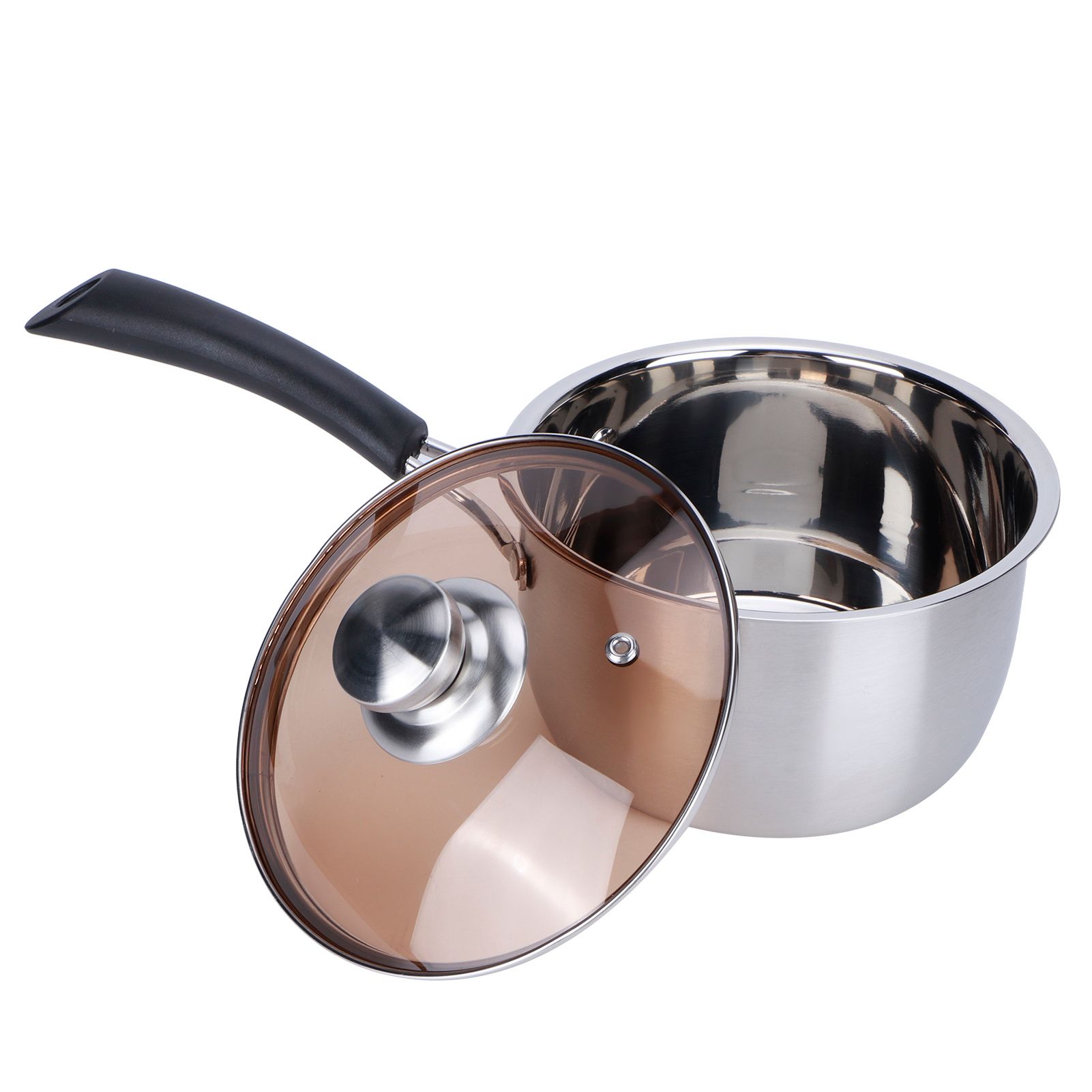 Single Handle Milk Pot Multifunctional Soup Pot Stewpan Baby Food Saucepan view 3