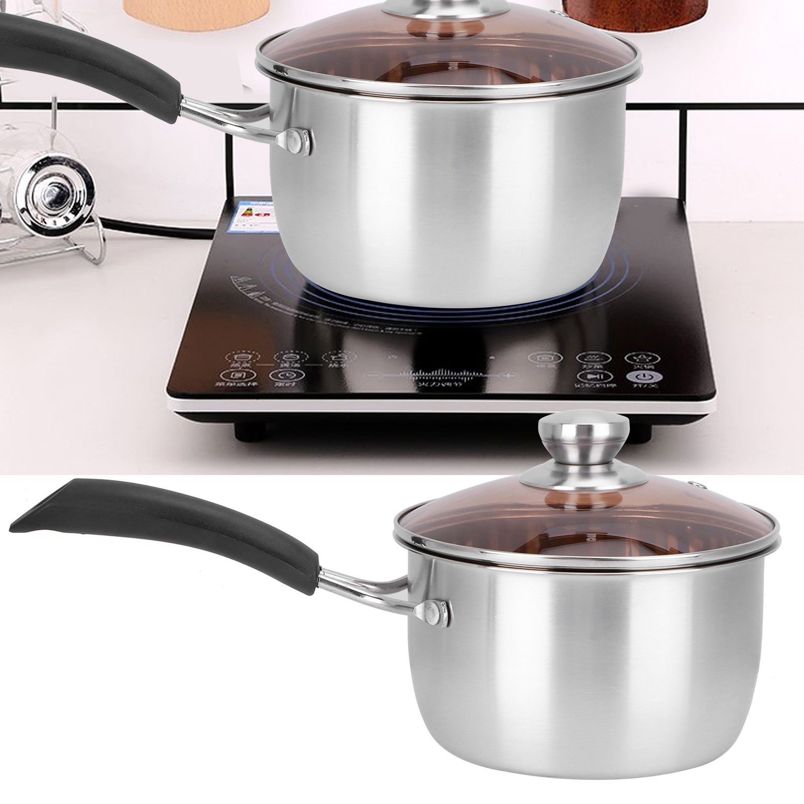 Single Handle Milk Pot Multifunctional Soup Pot Stewpan Baby Food Saucepan view 9