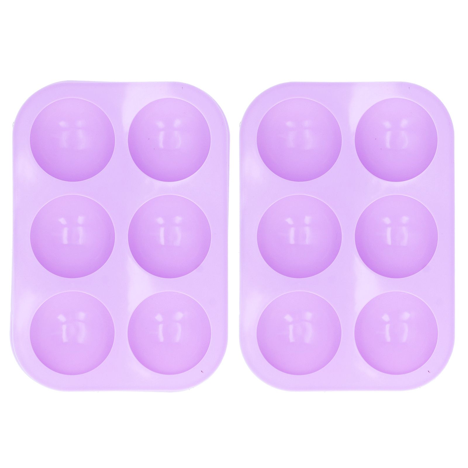 2Pcs 6 Grids Hemispherical Cake Mold 19.5x13.3cm Chocolate Silicone Mold view 2