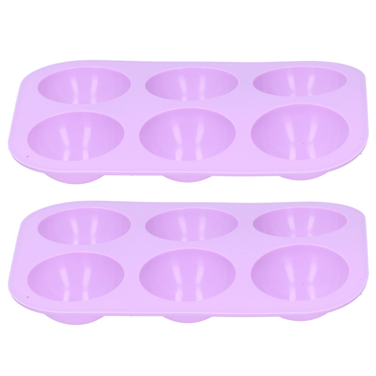 2Pcs 6 Grids Hemispherical Cake Mold 19.5x13.3cm Chocolate Silicone Mold view 4