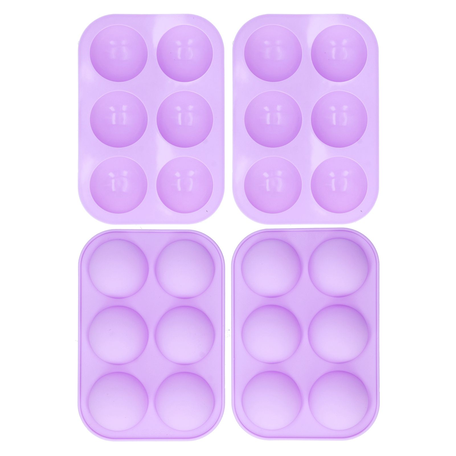 2Pcs 6 Grids Hemispherical Cake Mold 19.5x13.3cm Chocolate Silicone Mold view 8