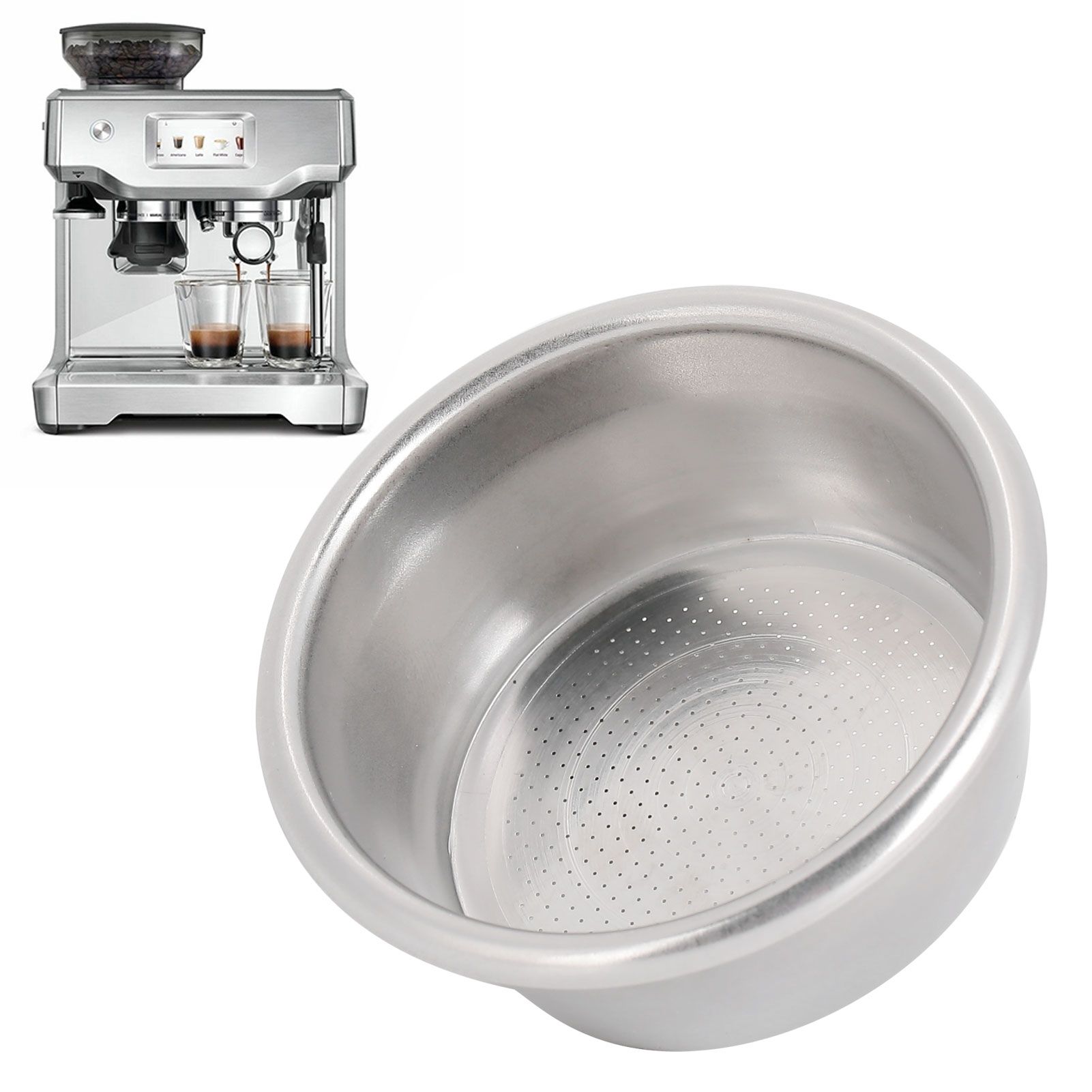 Filter Basket 304 Stainless Steel Strainer 53mm Coffee Machine Accessories for view 9