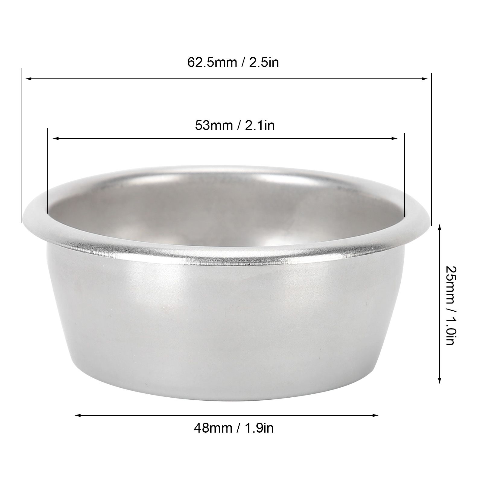 Filter Basket 304 Stainless Steel Strainer 53mm Coffee Machine Accessories for view 12
