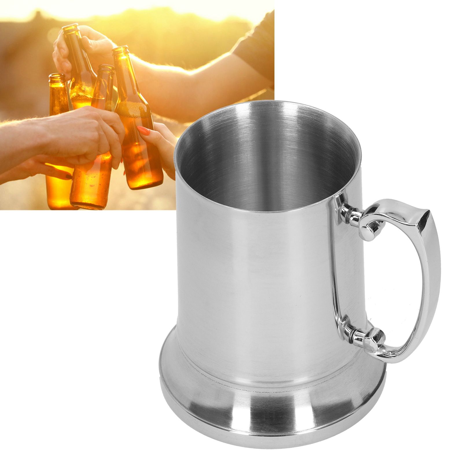 Stainless Steel Mug Silver with Handle for Bar Hotel Supplies Cocktail Glass view 9