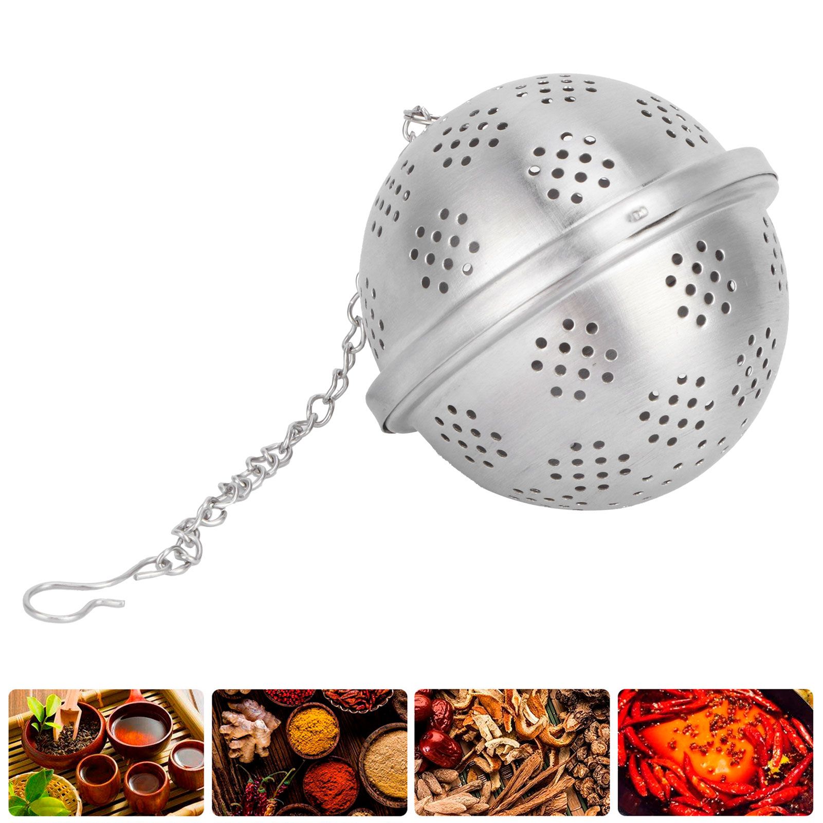 Tea Strainer Infuser Seasoning Filter Ball Mesh Design 304 Stainless Steel view 9