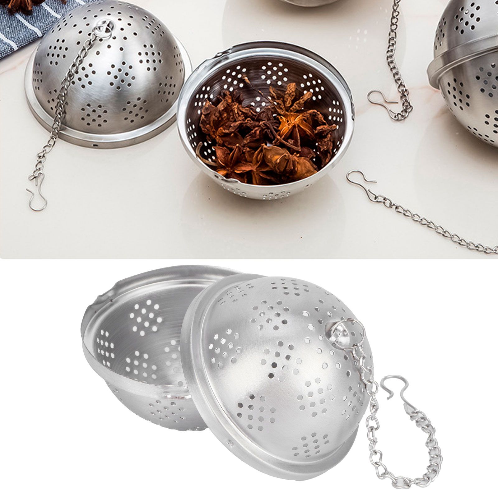 Tea Strainer Infuser Seasoning Filter Ball Mesh Design 304 Stainless Steel view 10