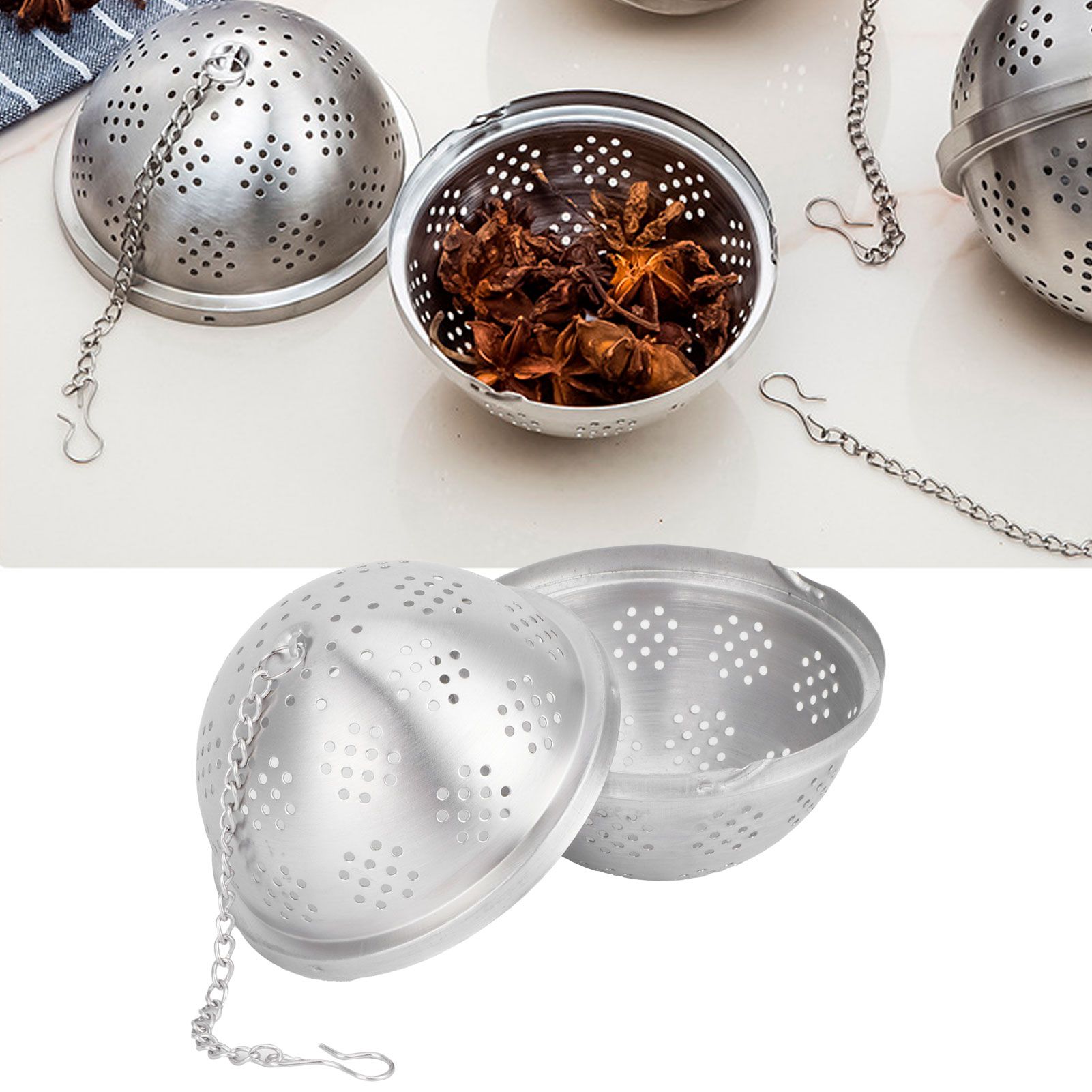 Tea Strainer Infuser Seasoning Filter Ball Mesh Design 304 Stainless Steel view 10