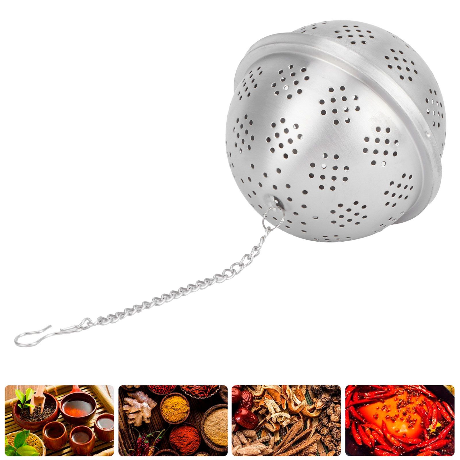 Tea Strainer Infuser Seasoning Filter Ball Mesh Design 304 Stainless Steel view 9