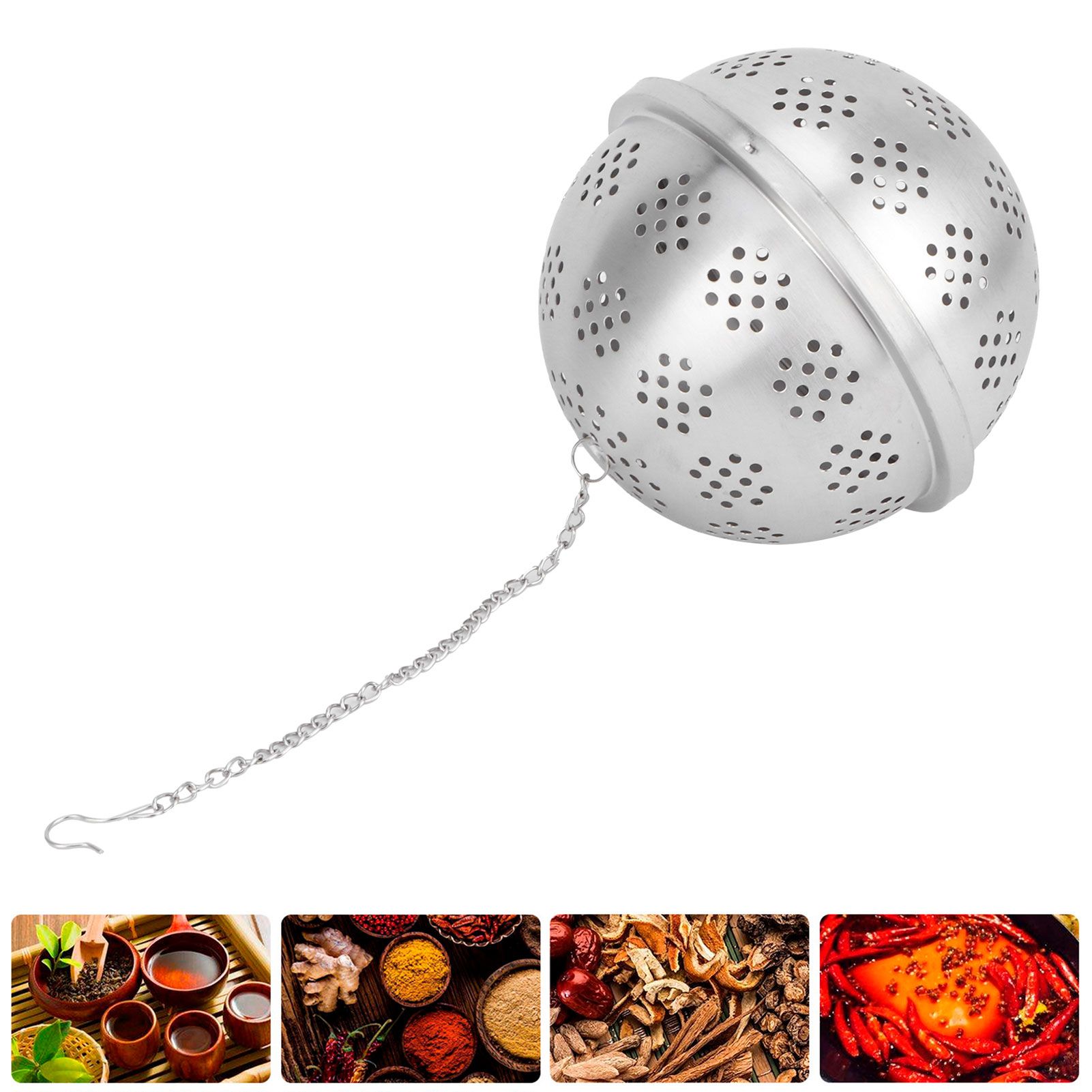 Tea Strainer Infuser Seasoning Filter Ball Mesh Design 304 Stainless Steel view 9