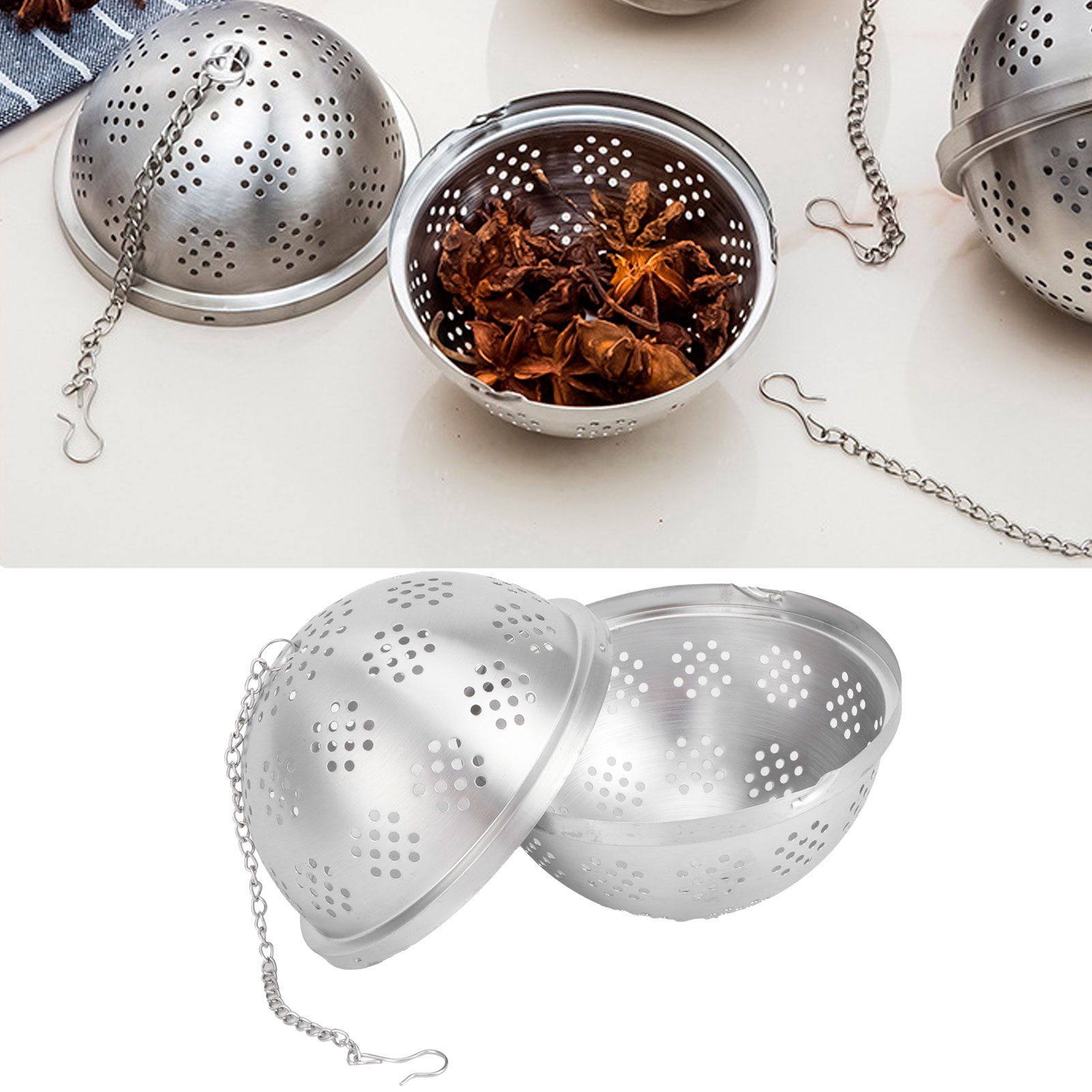 Tea Strainer Infuser Seasoning Filter Ball Mesh Design 304 Stainless Steel view 10