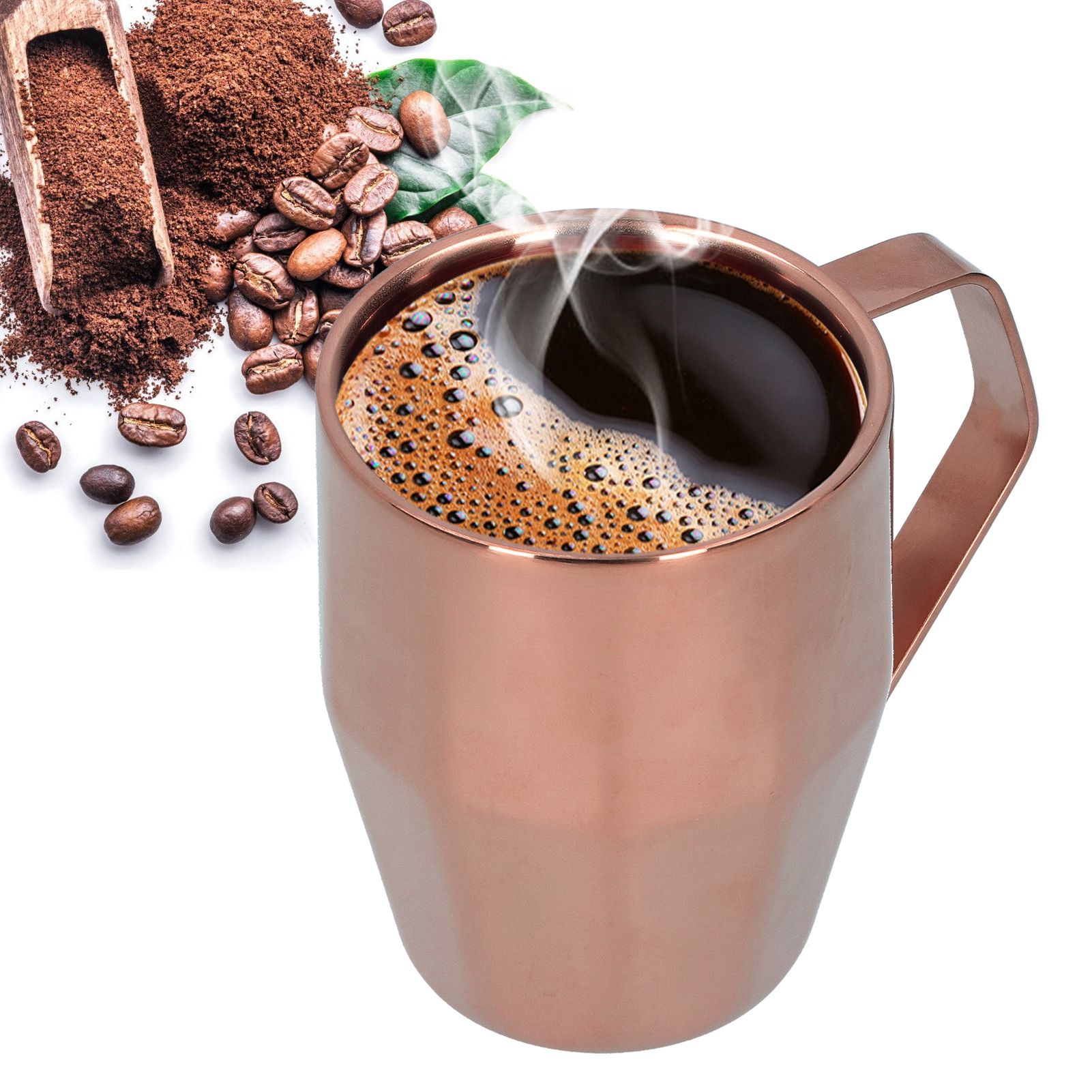 Mug Cup 304 Stainless Steel Double Layer Diamond Surface European Coffee Water view 9