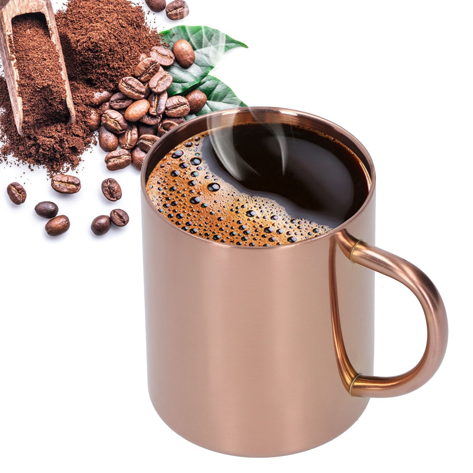 Mug Cup 304 Stainless Steel Double Layer Anti Scald Coffee Tea Water Cup with view 9