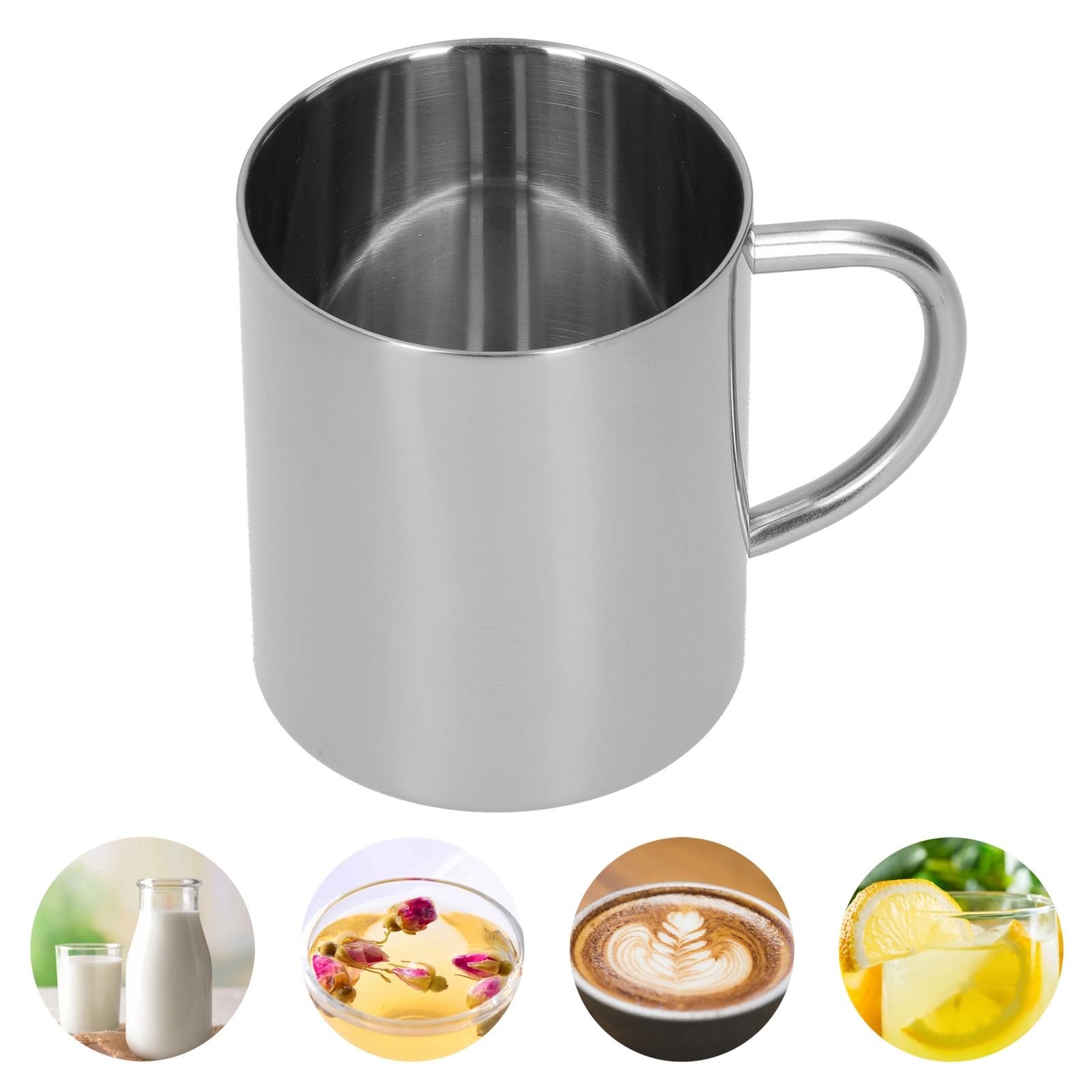 Mug Cup 304 Stainless Steel Double Layer Anti Scald Coffee Tea Water Cup with view 10