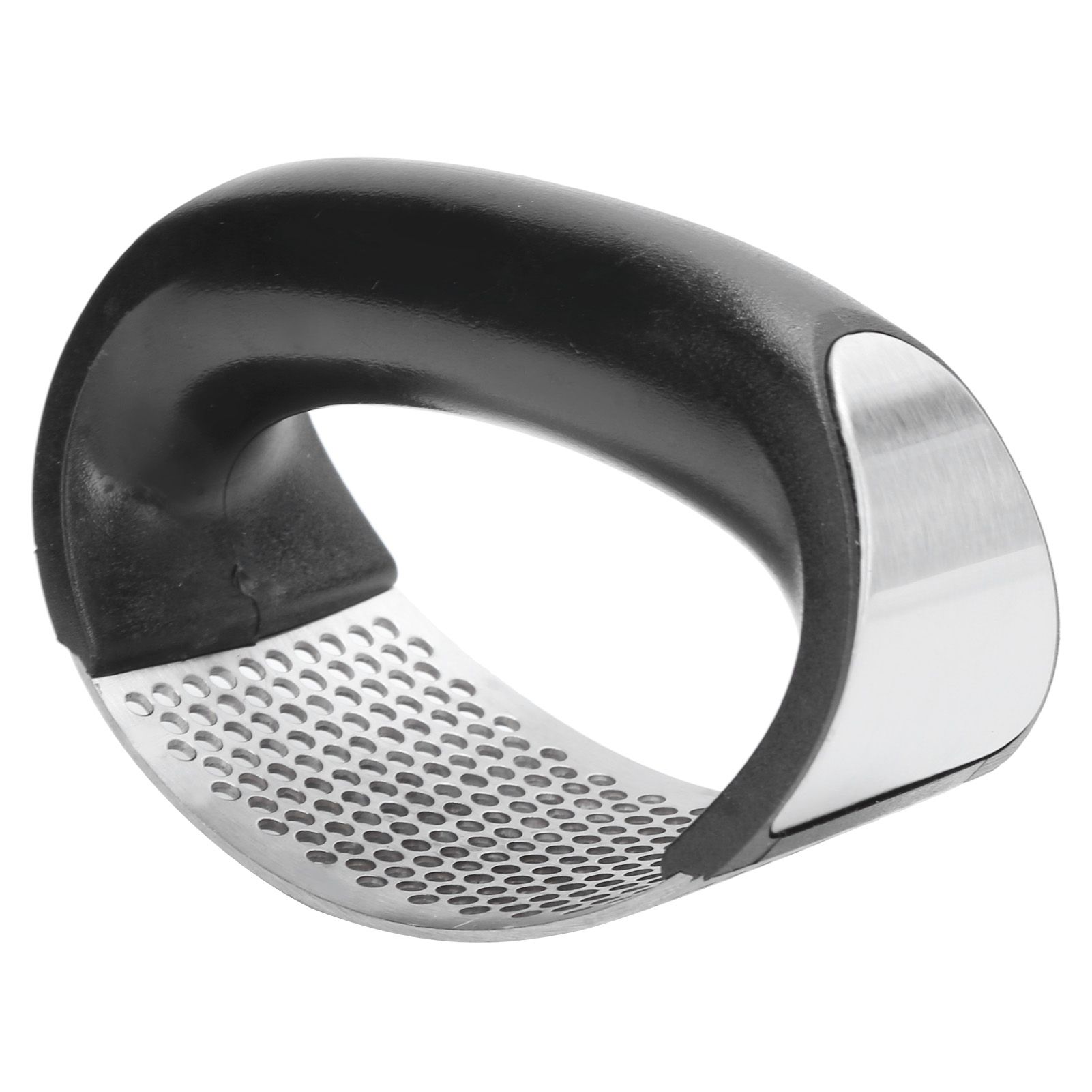 Stainless Steel Garlic Press Mincer Crusher with Cleaning Brush and Garlic view 3