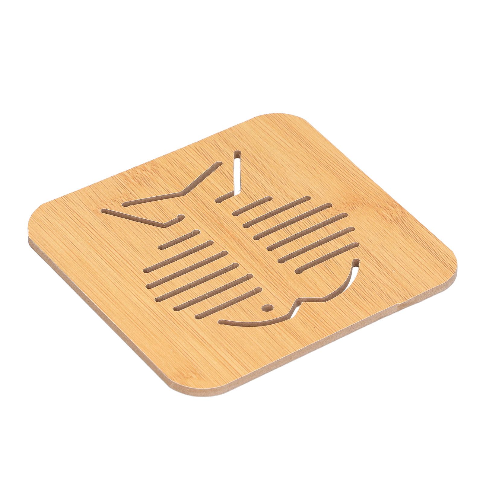 10Pcs Hollow Tablemat Imitation Bamboo Insulation AntiScalding Bowl Cup Mat view 11