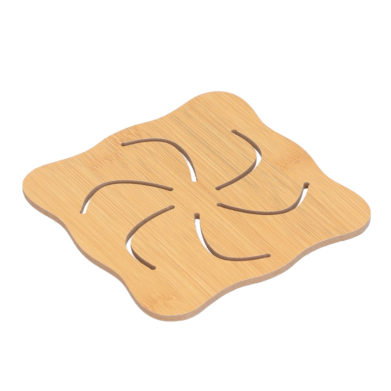 10Pcs Hollow Tablemat Imitation Bamboo Insulation AntiScalding Bowl Cup Mat view 11