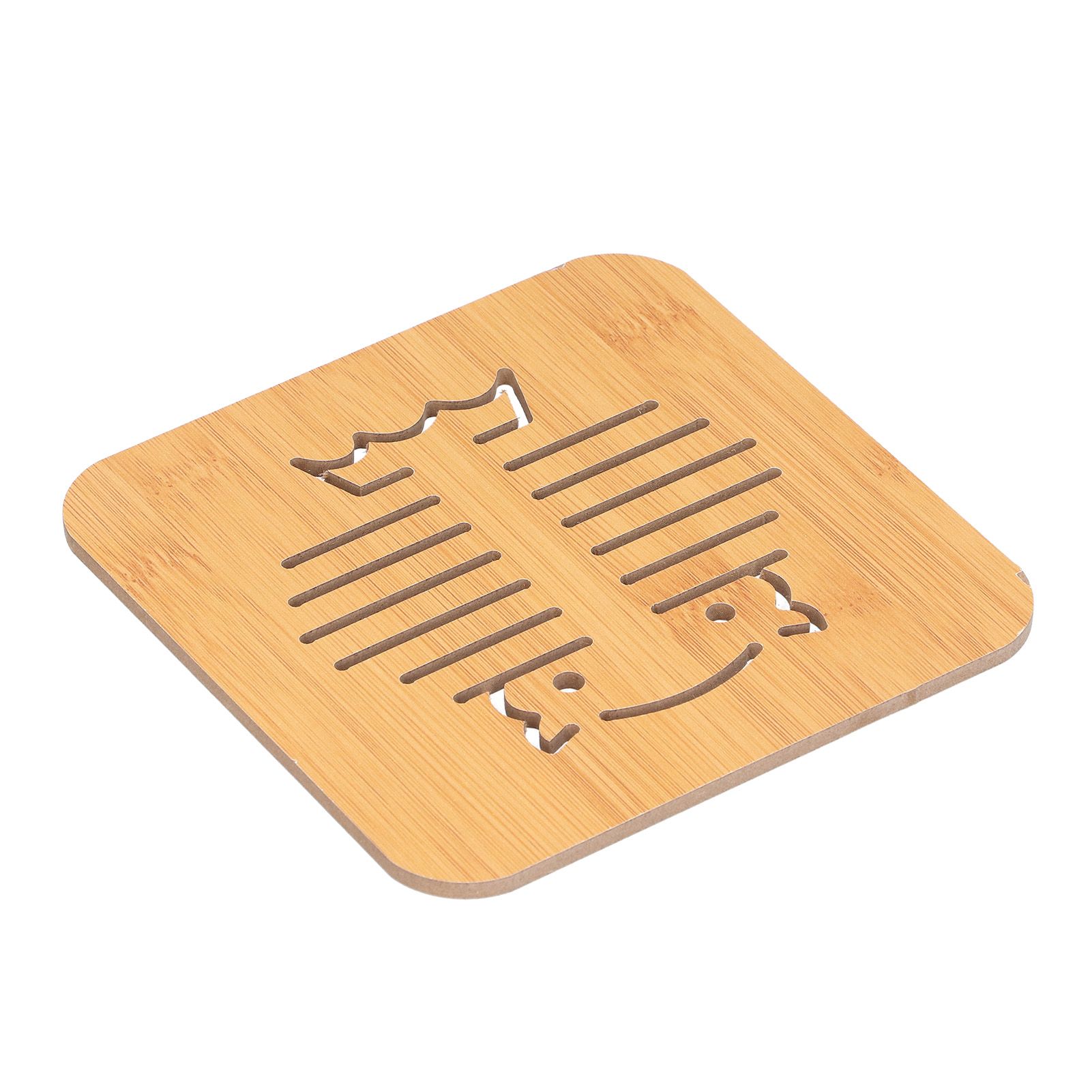 10Pcs Hollow Tablemat Imitation Bamboo Insulation AntiScalding Bowl Cup Mat view 11