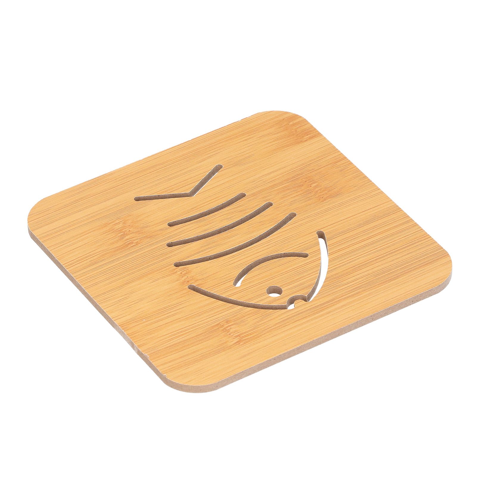 10Pcs Hollow Tablemat Imitation Bamboo Insulation AntiScalding Bowl Cup Mat view 11