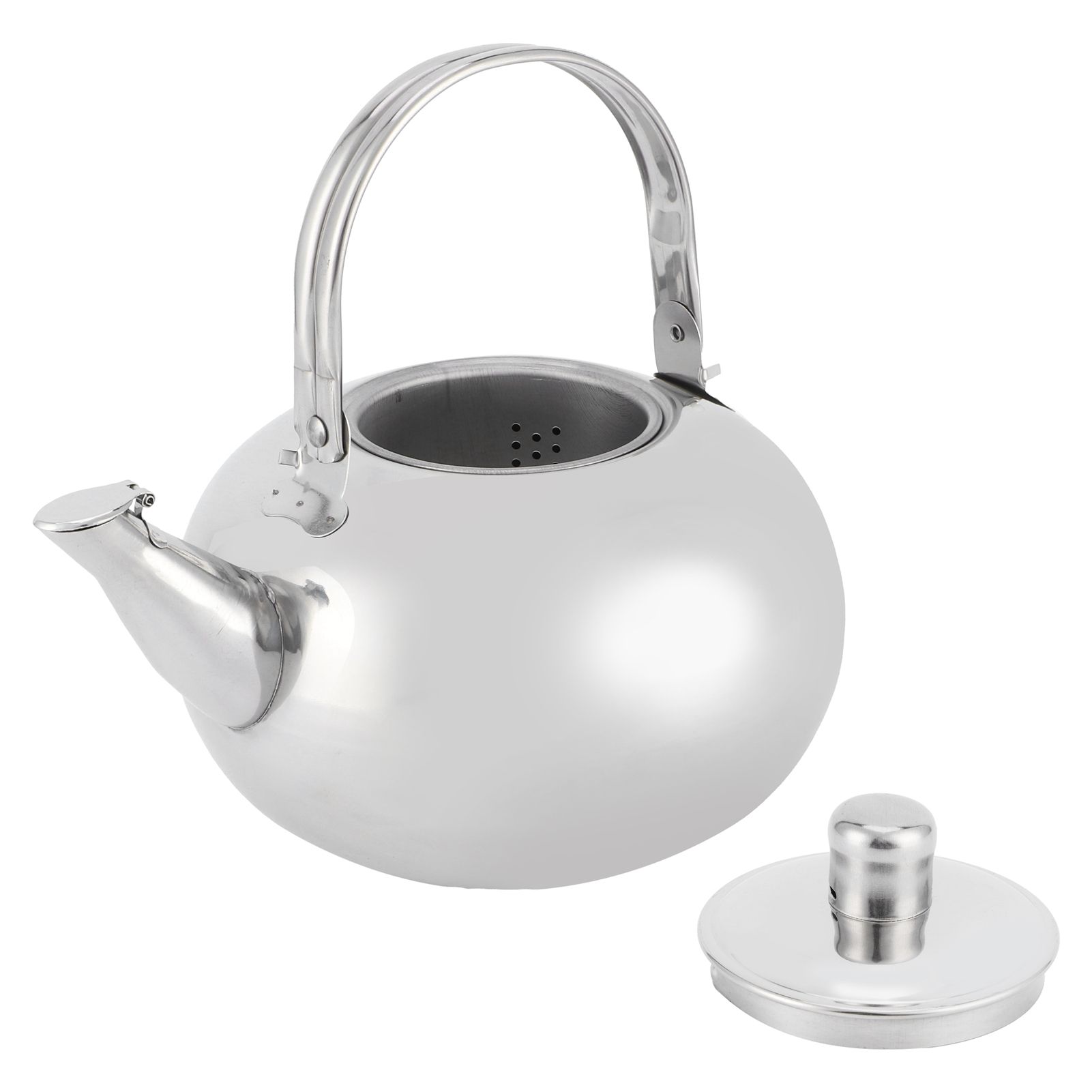 Outdoor 304 Stainless Steel Teapot Portable Water Tea Kettle with Leaf Filter