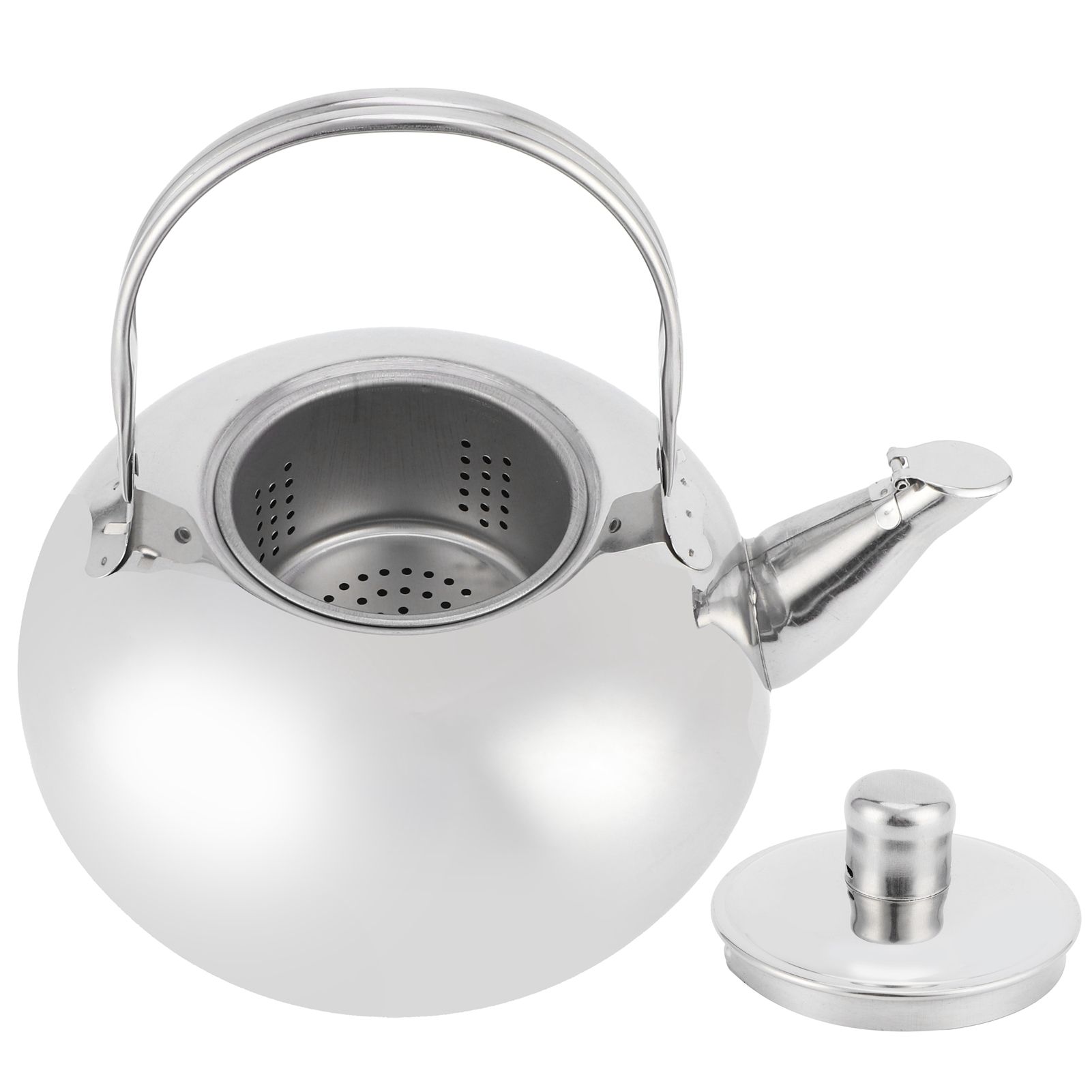 Outdoor 304 Stainless Steel Teapot Portable Water Tea Kettle with Leaf Filter view 8