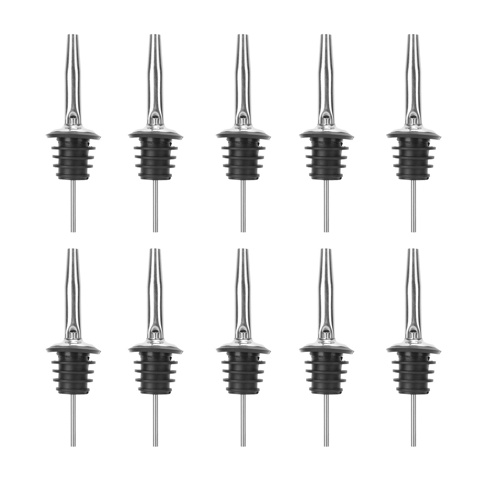 10Pcs 304 Stainless Steel Wine Stopper Bottle Pourer Liquor Dispenser Kitchen