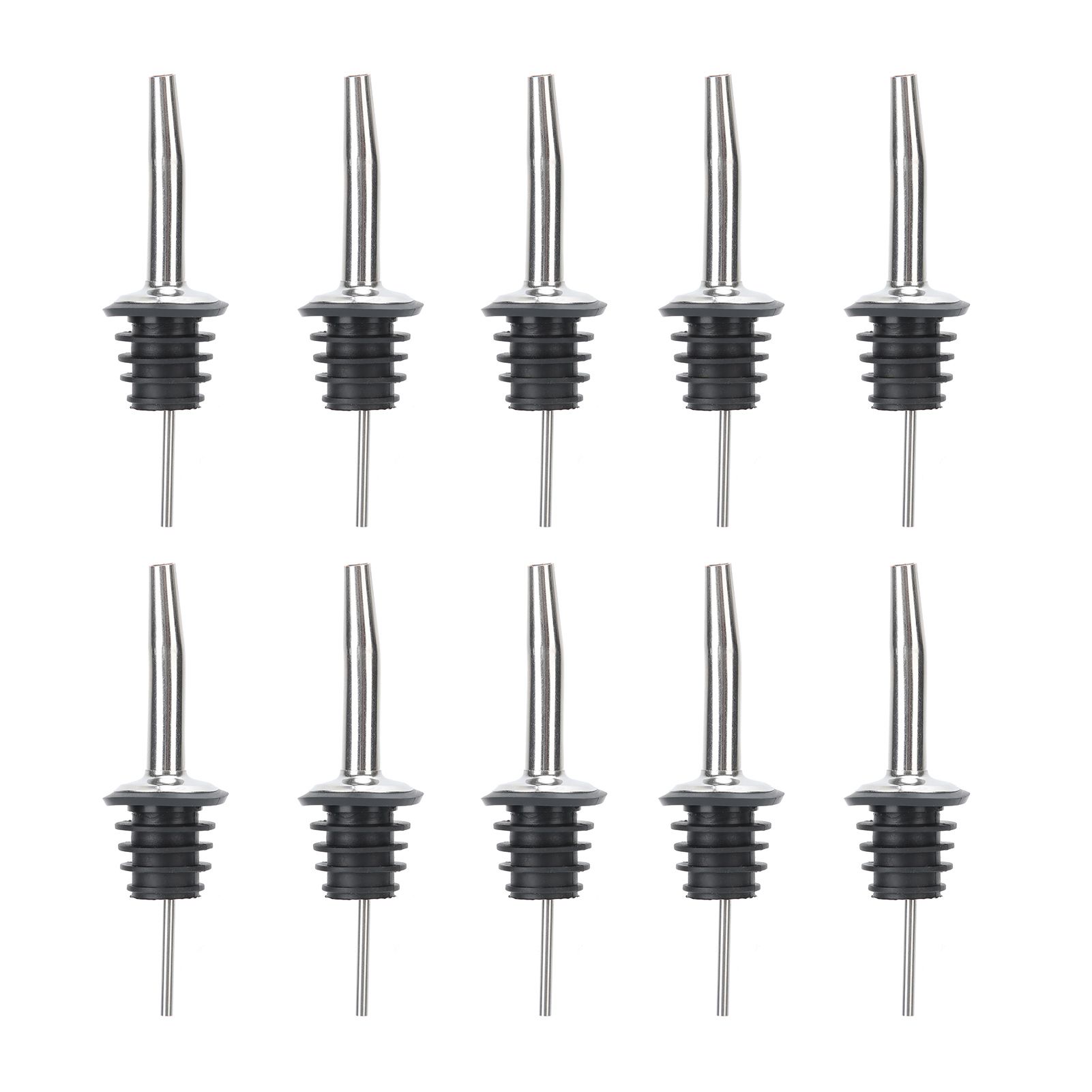10Pcs 304 Stainless Steel Wine Stopper Bottle Pourer Liquor Dispenser Kitchen view 2