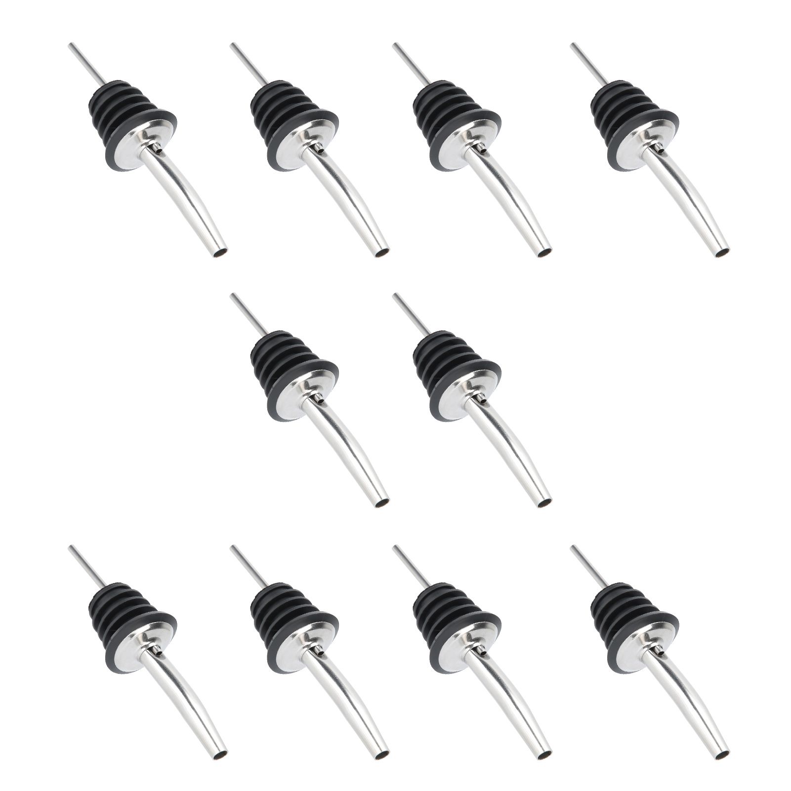 10Pcs 304 Stainless Steel Wine Stopper Bottle Pourer Liquor Dispenser Kitchen view 5